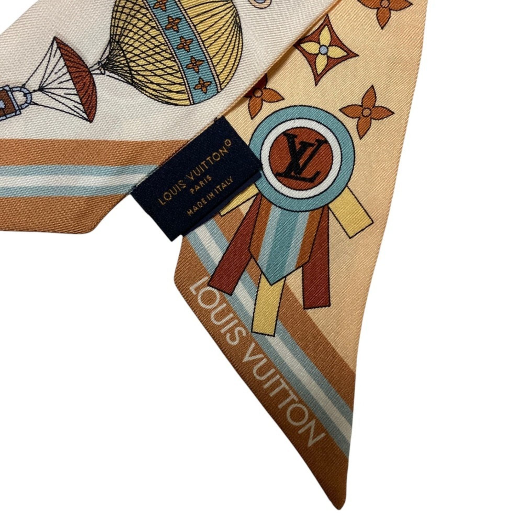 Louis Vuitton Louis Vuitton Bandeau BB From the Cloud Silk Scarf M97464 Size S Beige Multicolor Women's Size ONE SIZE - 6 Thumbnail