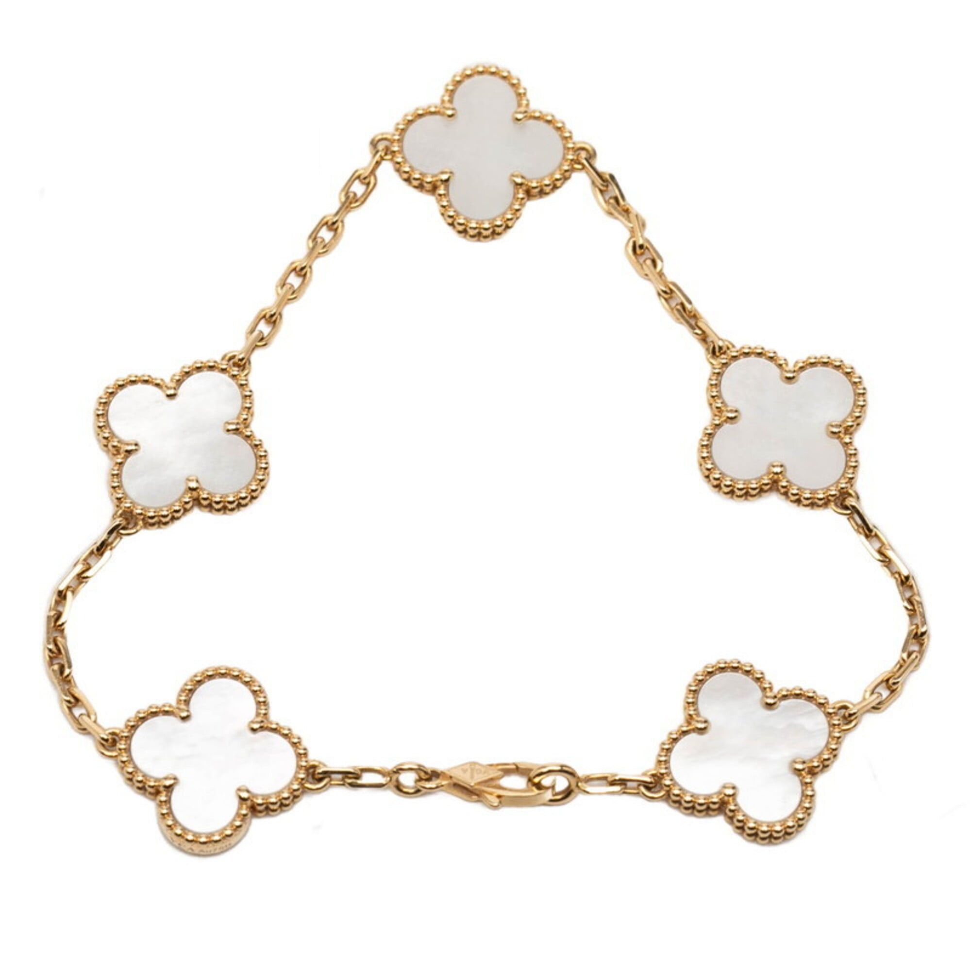 Van Cleef & Arpels Van Cleef & Arpels Vintage Alhambra Bracelet VCARA41800 18KYG Yellow Gold Mother-of-Pearl Women's Size ONE SIZE - 3 Thumbnail