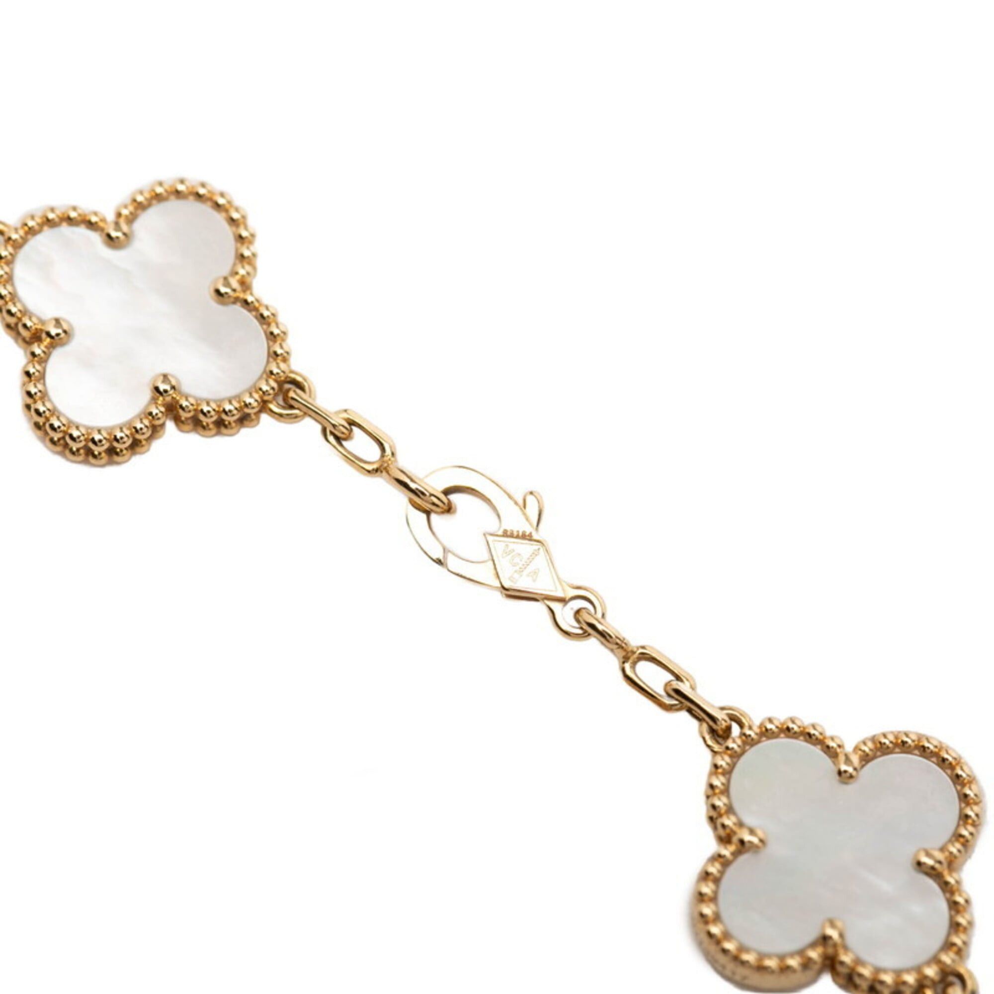 Van Cleef & Arpels Van Cleef & Arpels Vintage Alhambra Bracelet VCARA41800 18KYG Yellow Gold Mother-of-Pearl Women's Size ONE SIZE - 5 Thumbnail