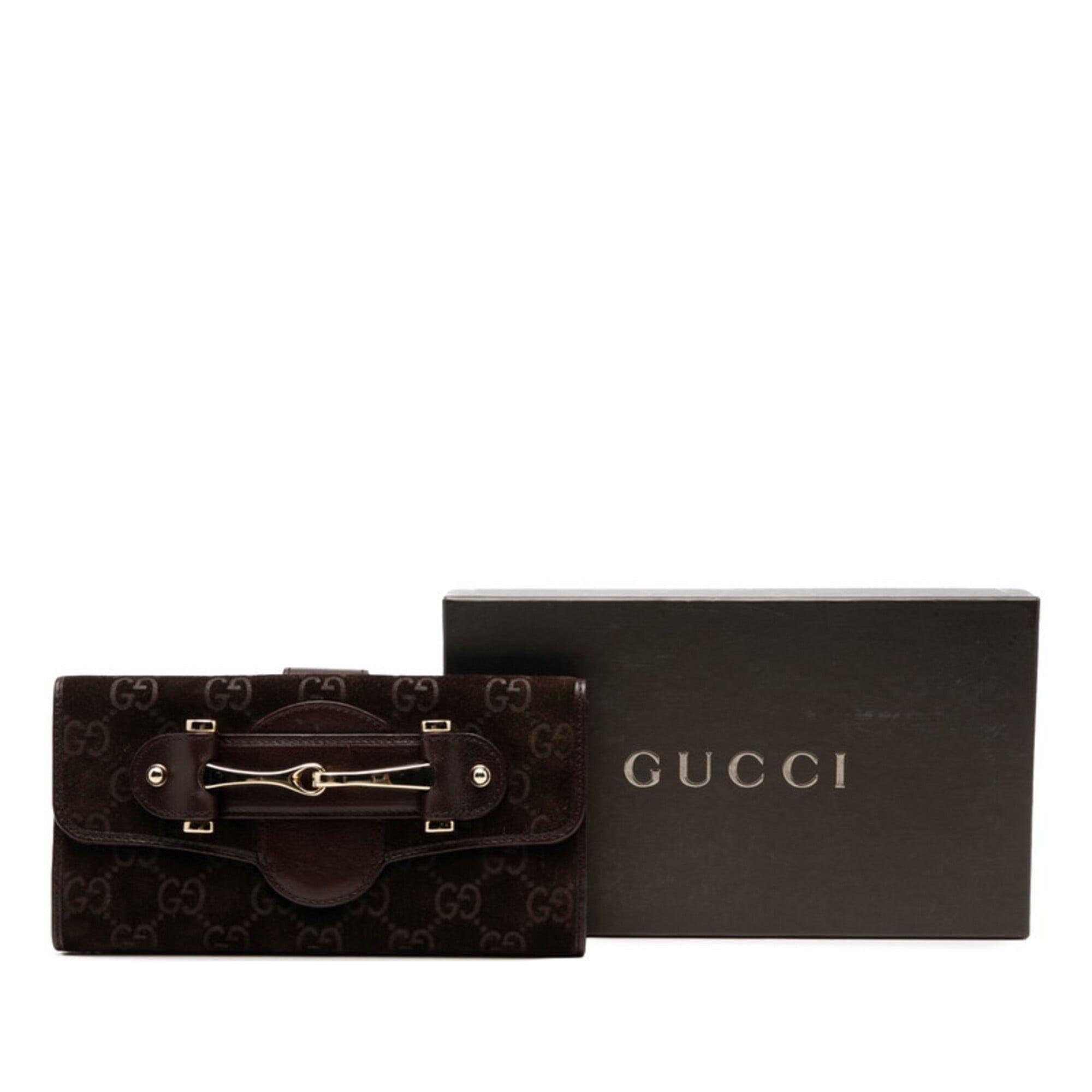 Gucci Gucci Horsebit Long Wallet 138040 Brown Suede Leather Women's GUCCI Size ONE SIZE - 8 Thumbnail