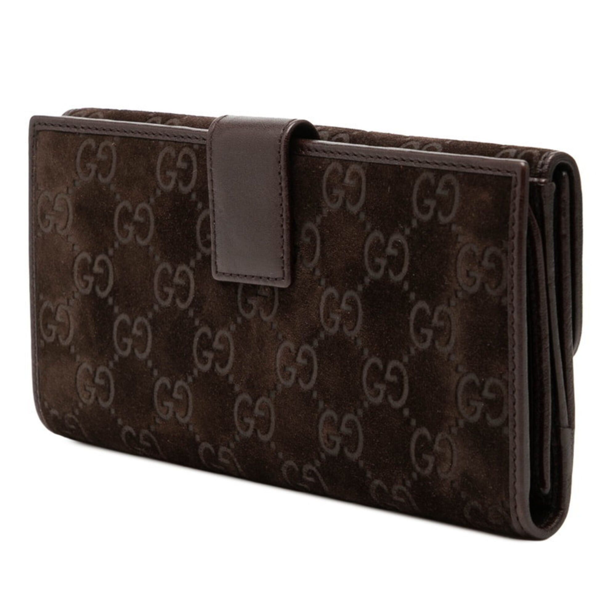 Gucci Gucci Horsebit Long Wallet 138040 Brown Suede Leather Women's GUCCI Size ONE SIZE - 2 Thumbnail