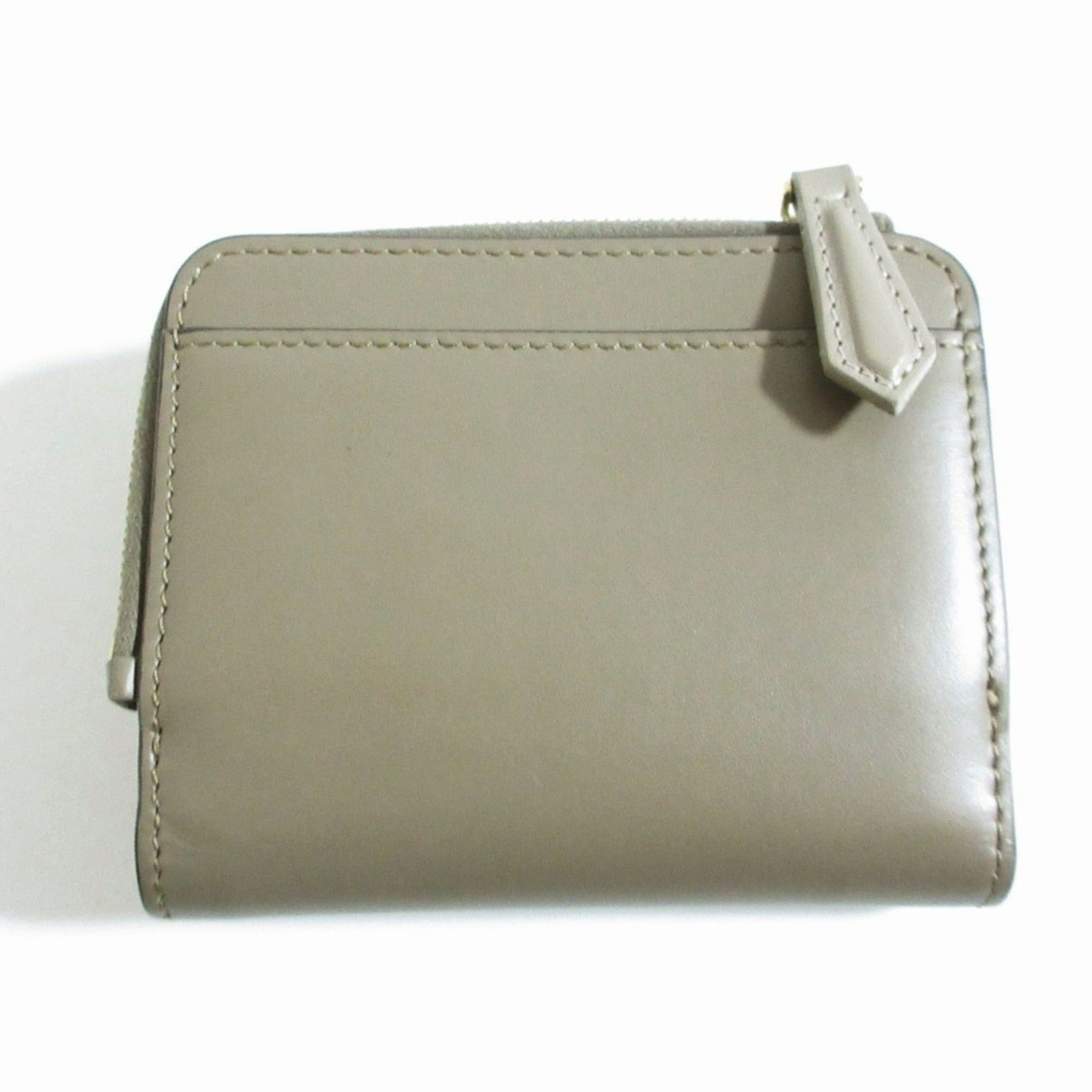 Fendi FENDI FF Diamond Bi-fold Wallet, Taupe, Women's Size ONE SIZE - 2 Thumbnail