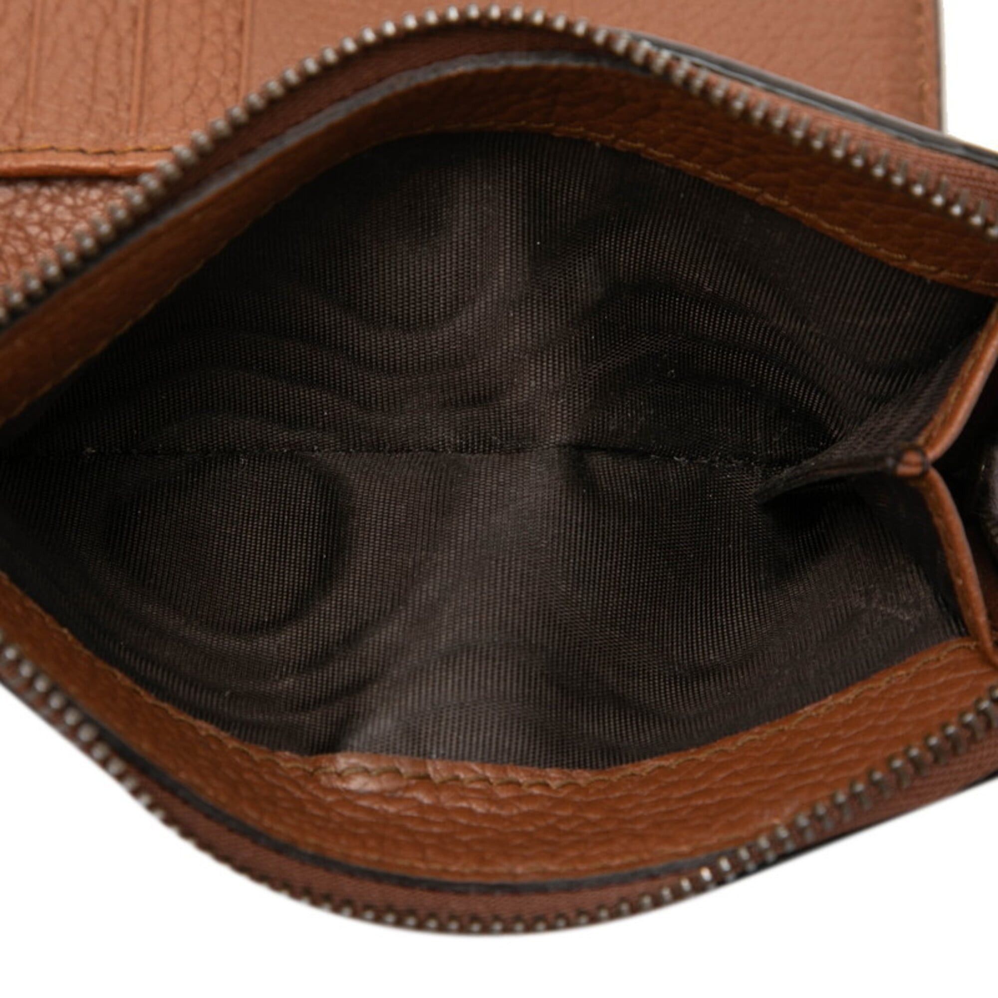 Gucci Gucci GG Marmont Bamboo Bi-fold Wallet Medium 739498 Brown Leather Women's GUCCI Size ONE SIZE - 5 Thumbnail