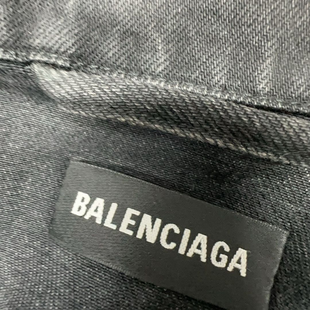 Balenciaga Balenciaga Logo Denim Jacket Size S Size US S / EU 44-46 / 1 - 5 Thumbnail