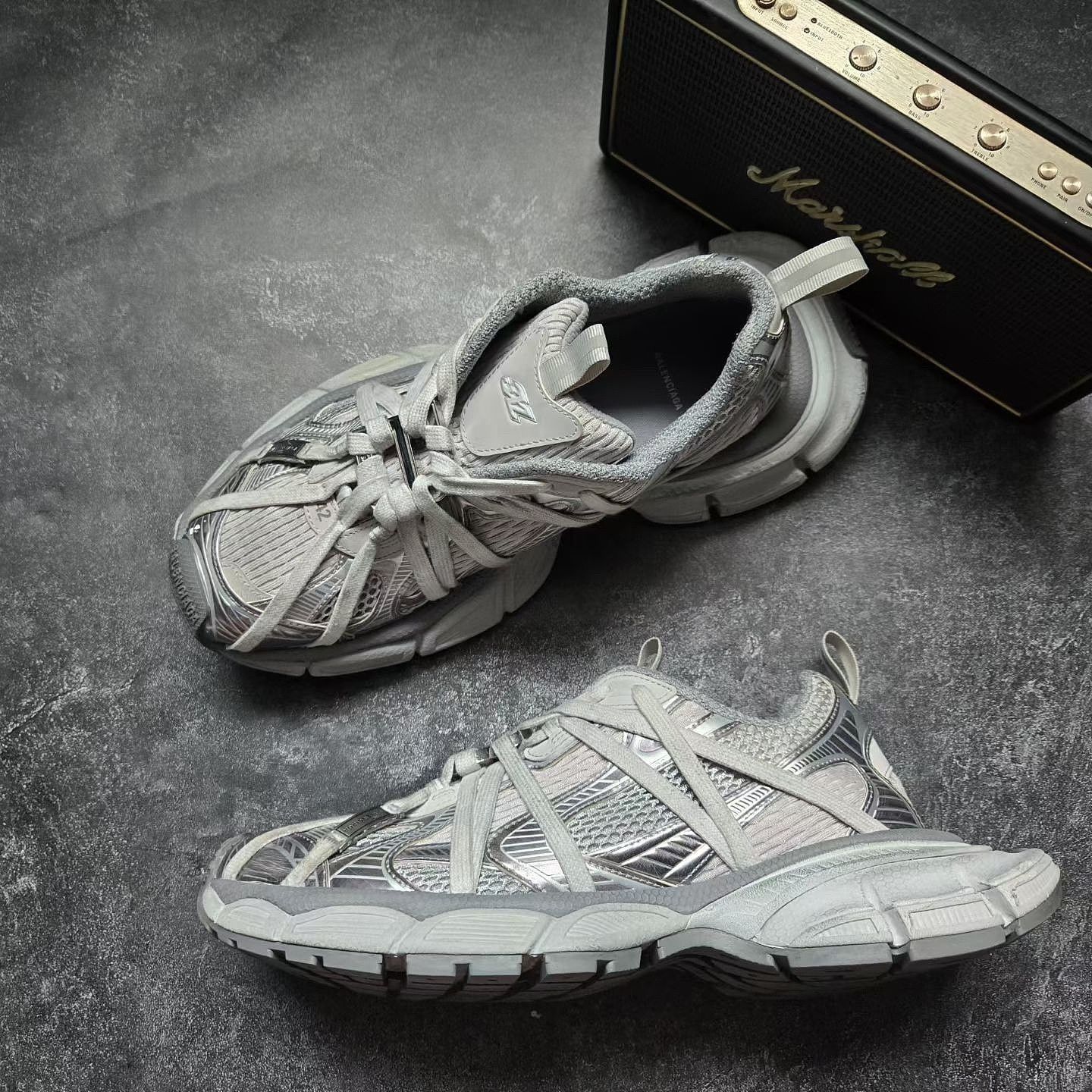 Balenciaga Balenciaga 3XL Low-Top Sneakers Gray Size 9 Size US 9 / EU 42 - 7 Thumbnail