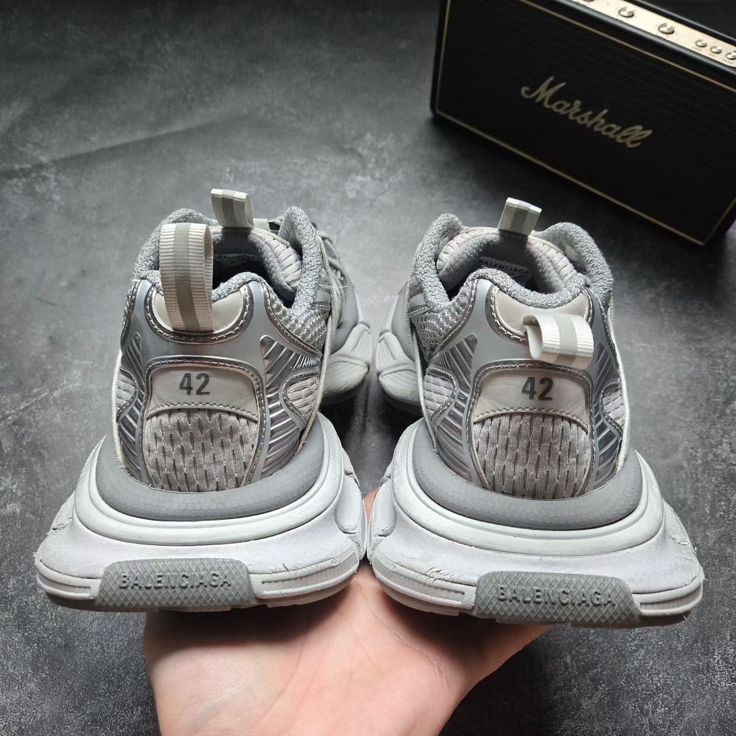 Balenciaga Balenciaga 3XL Low-Top Sneakers Gray Size 9 Size US 9 / EU 42 - 3 Thumbnail