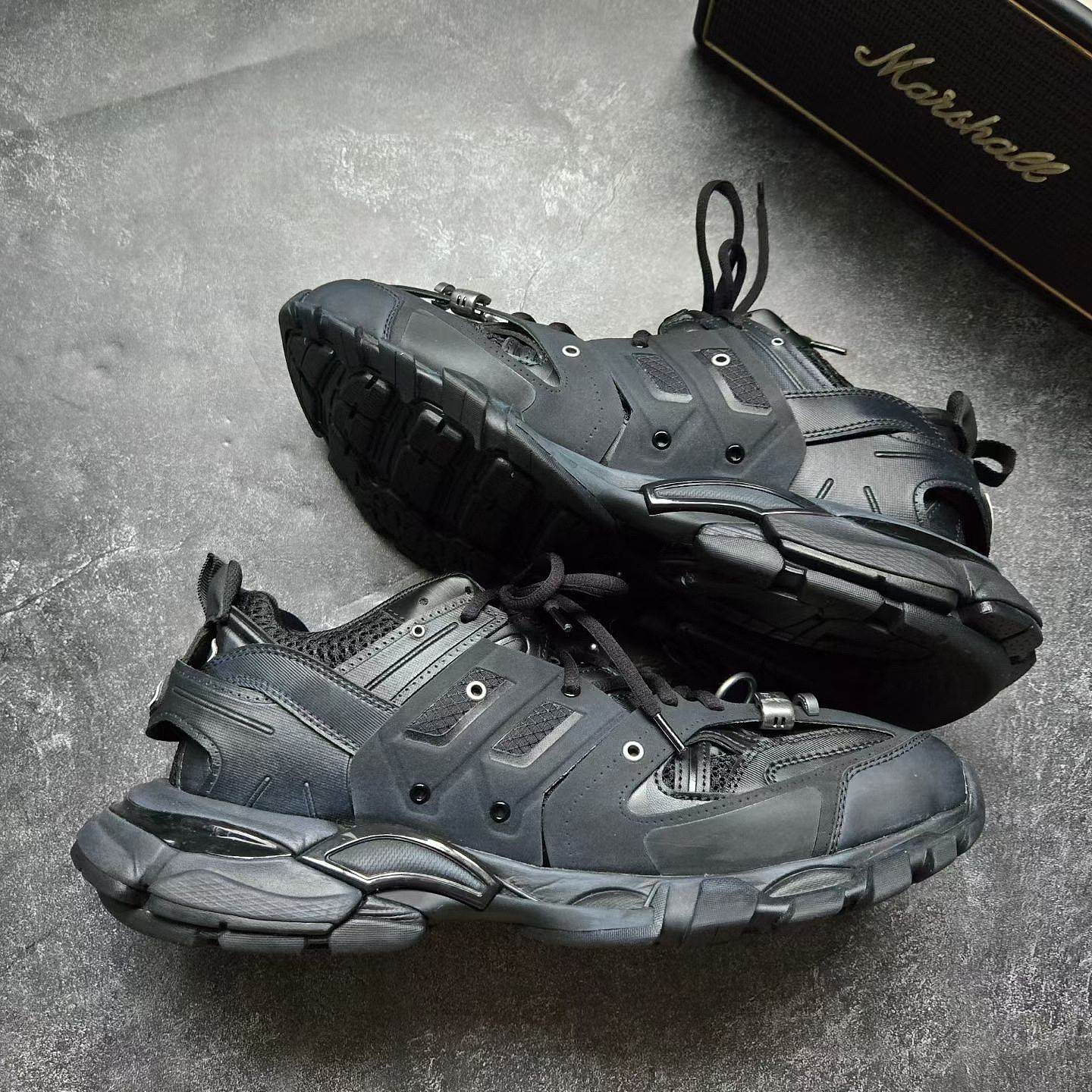Balenciaga Balenciaga Track Piercing Sneakers Black Size US 10 / EU 43 Size US 10 / EU 43 - 9 Thumbnail