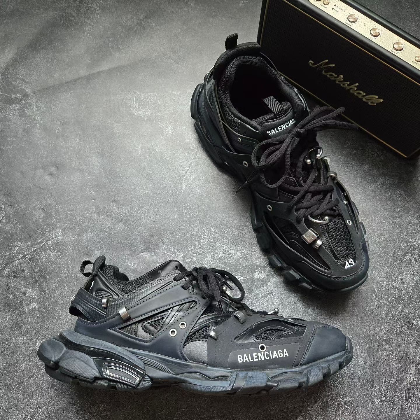 Balenciaga Balenciaga Track Piercing Sneakers Black Size US 10 / EU 43 Size US 10 / EU 43 - 6 Thumbnail