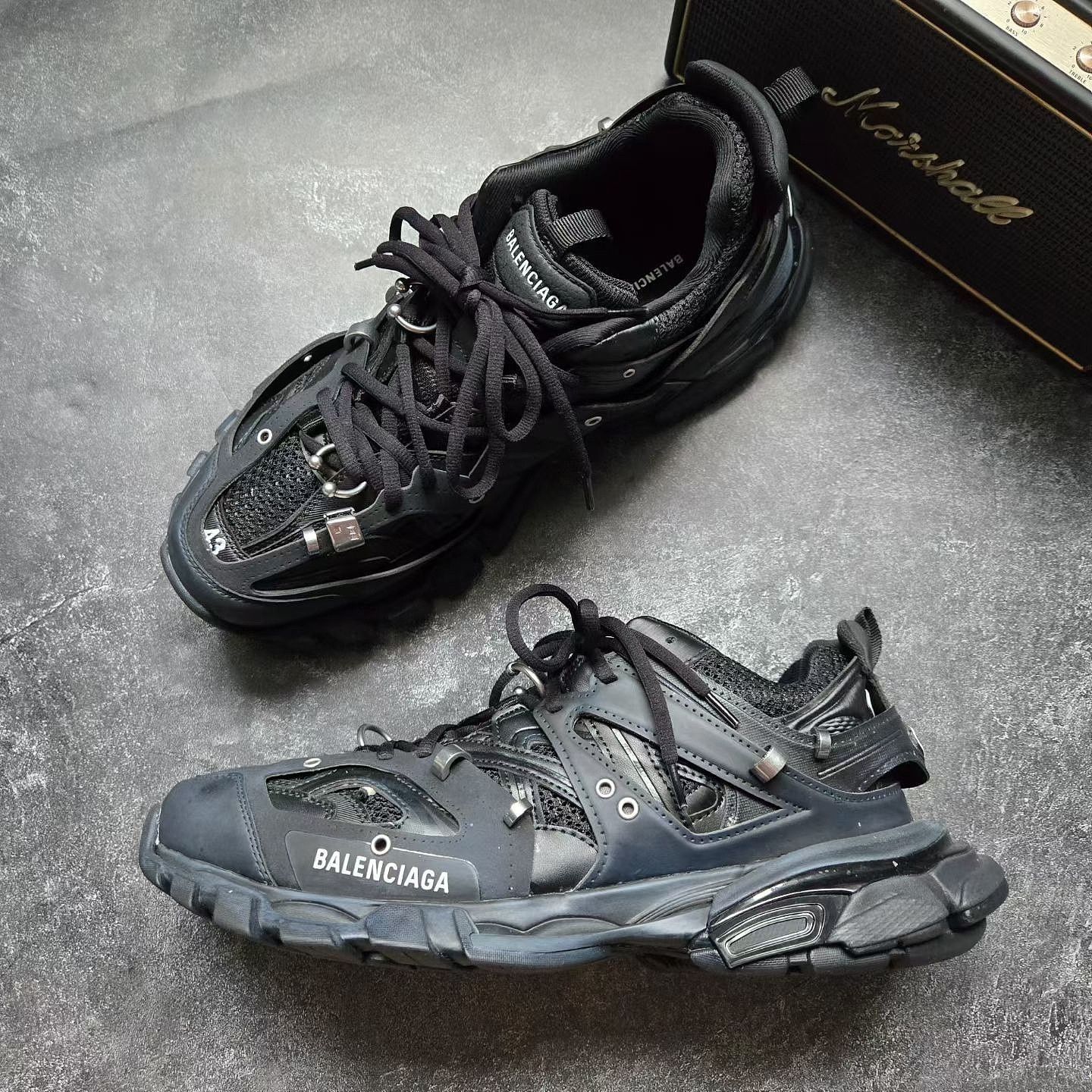 Balenciaga Balenciaga Track Piercing Sneakers Black Size US 10 / EU 43 Size US 10 / EU 43 - 7 Thumbnail