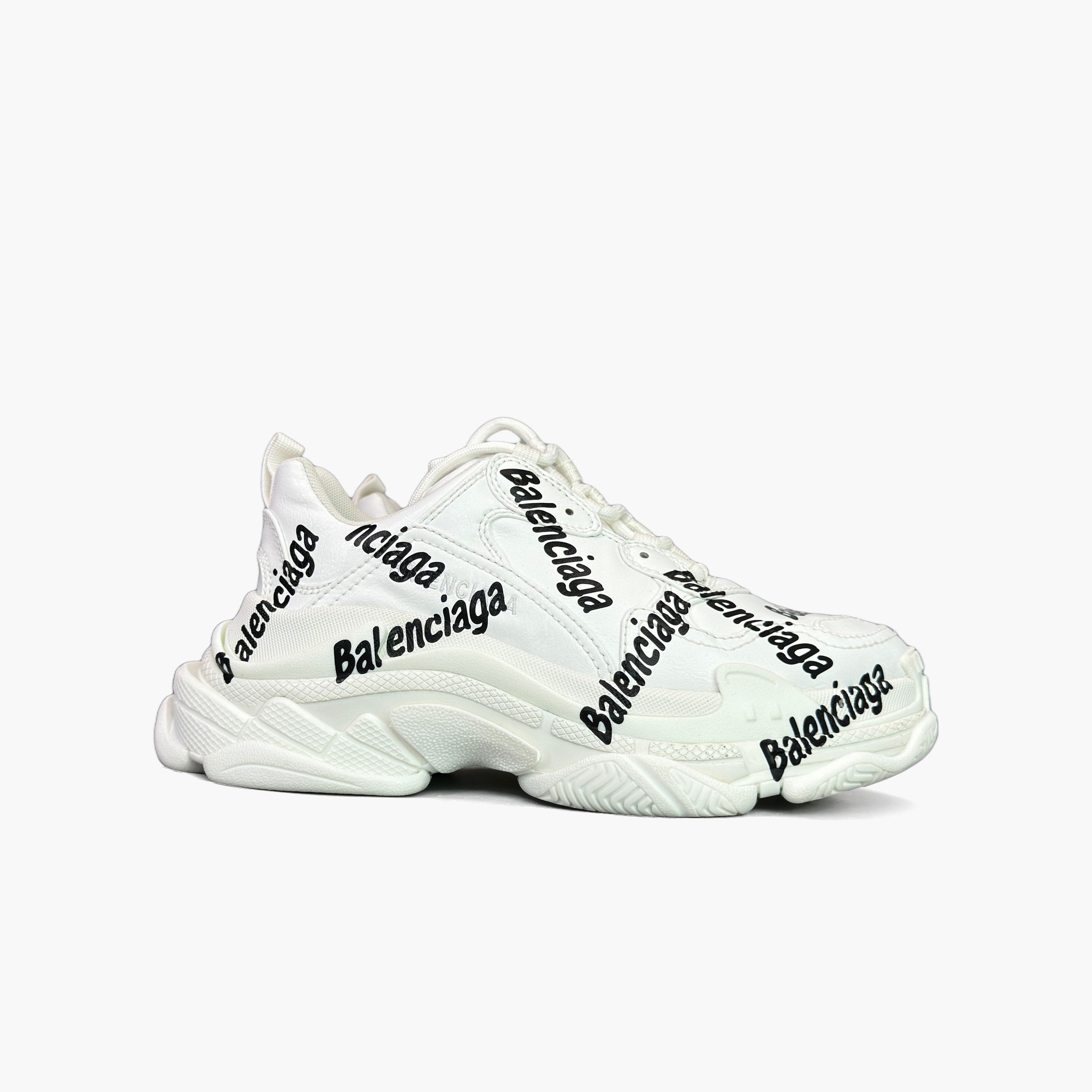 Balenciaga Balenciaga All-Over Logo Triple S Sneakers Size 37 Size US 7 / IT 37 - 4 Thumbnail