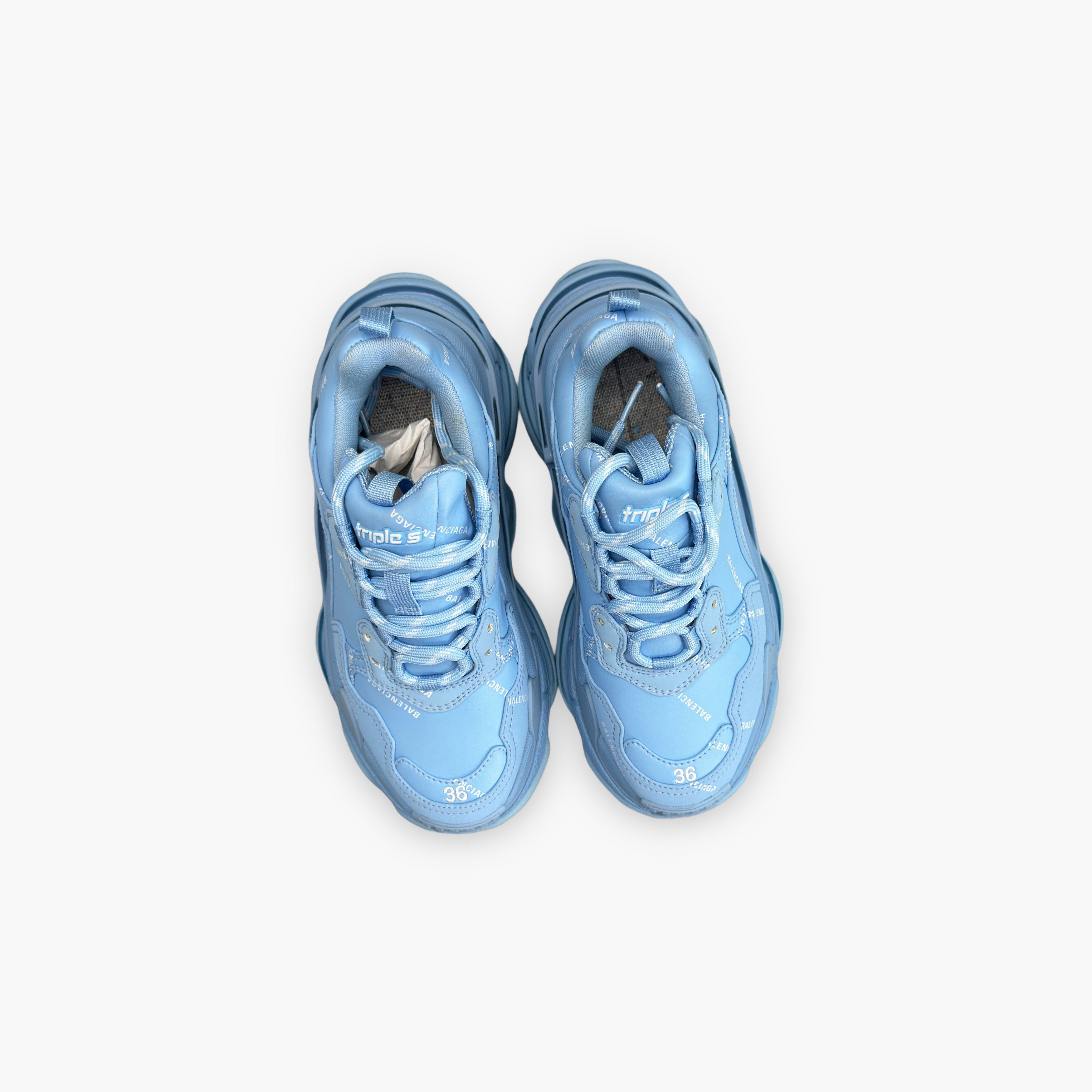 Balenciaga Balenciaga Triple S Logo Low-Top Sneakers Size 36 Size US 6 / IT 36 - 9 Thumbnail