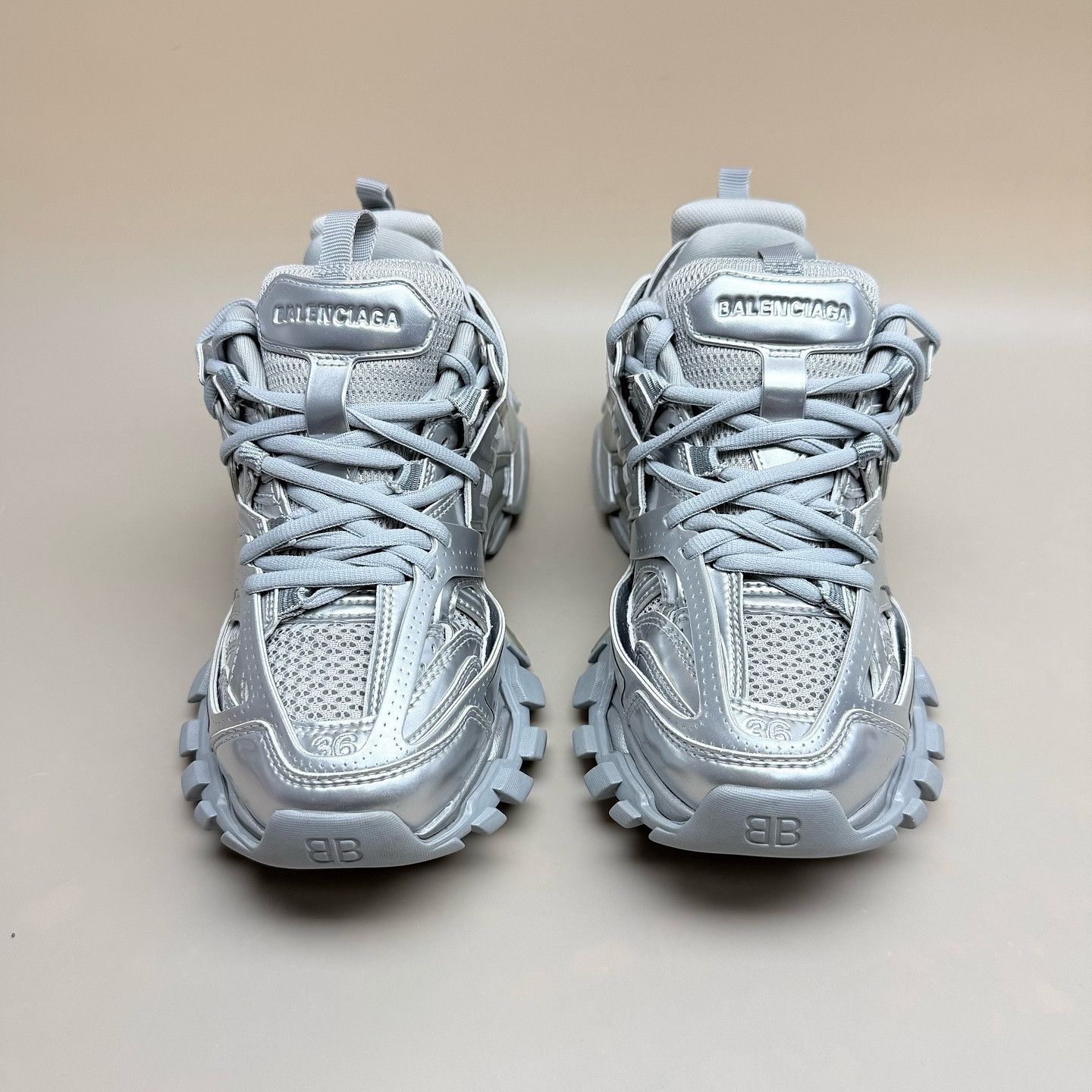 Balenciaga Balenciaga Silver Track Sneakers Size 36 Size US 6 / IT 36 - 2 Thumbnail
