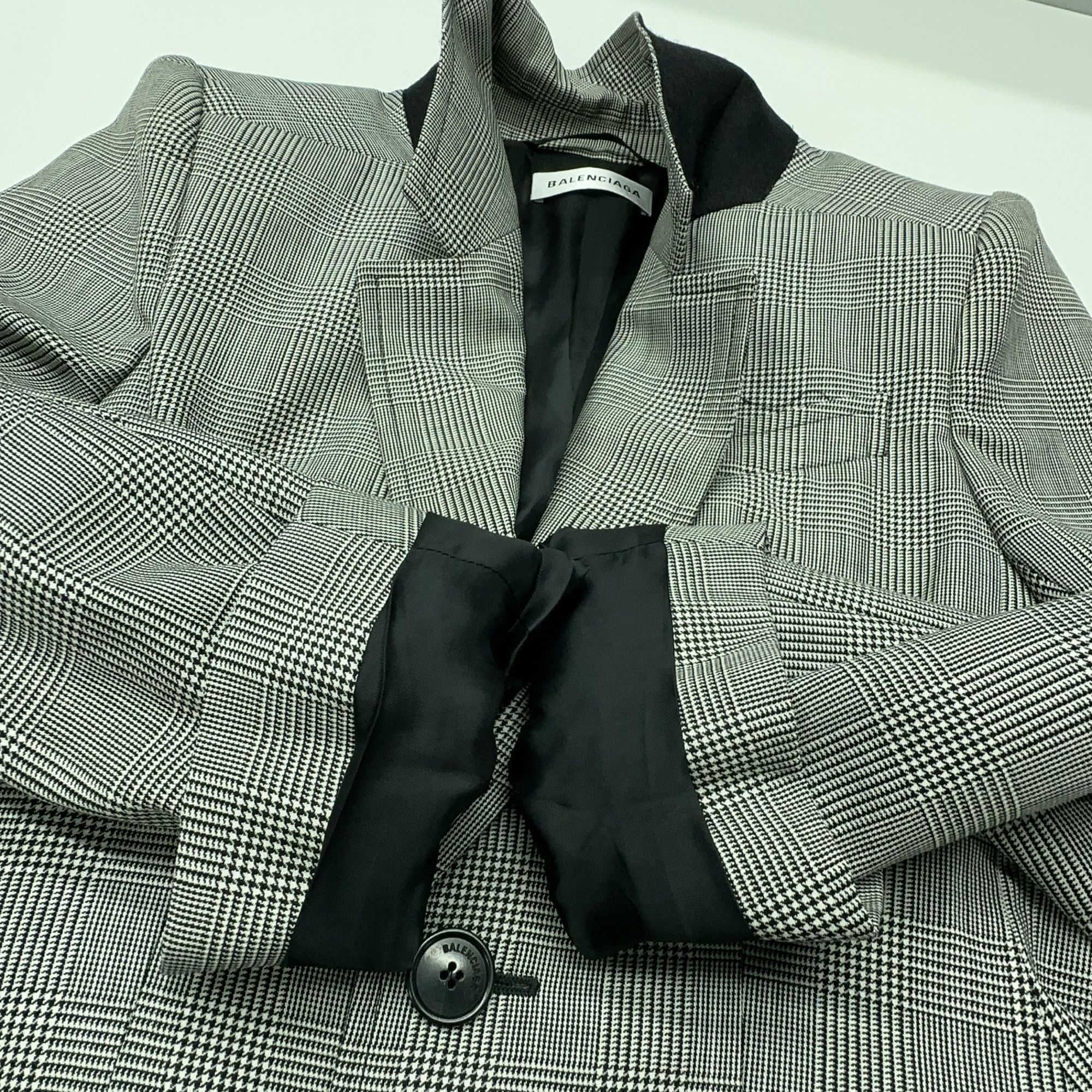 Balenciaga Balenciaga Glen Plaid Blazer Size 34 Size XS / US 0-2 / IT 36-38 - 7 Thumbnail