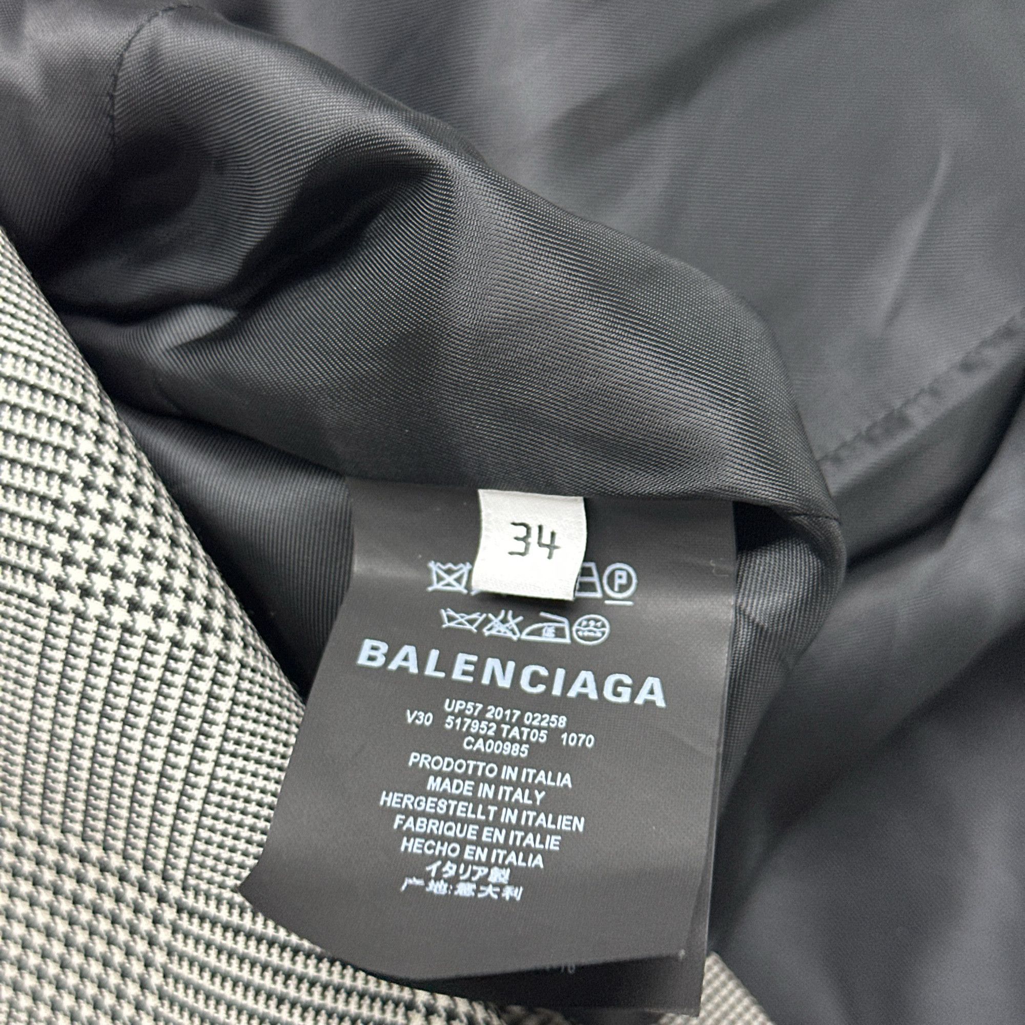 Balenciaga Balenciaga Glen Plaid Blazer Size 34 Size XS / US 0-2 / IT 36-38 - 3 Thumbnail