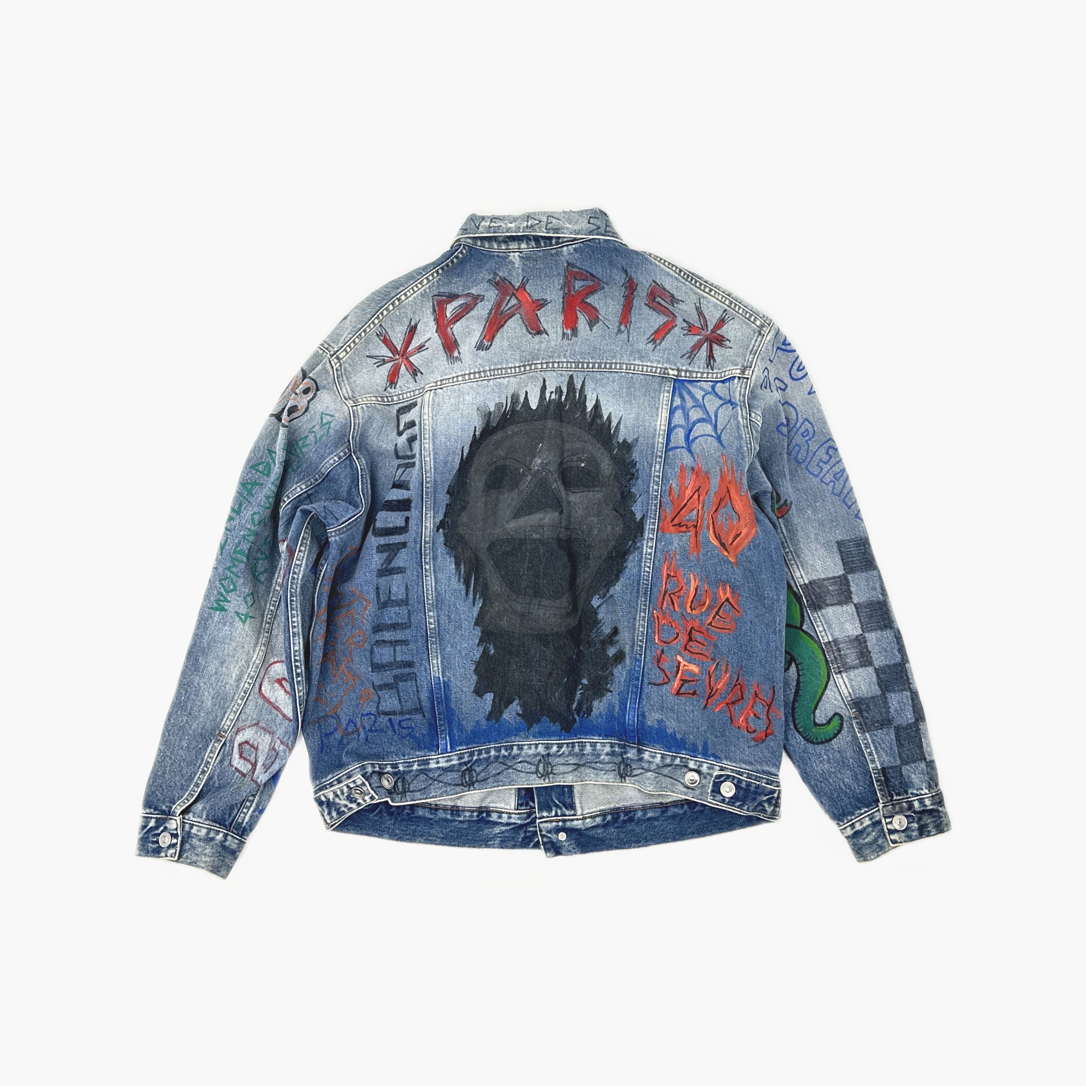 Balenciaga Balenciaga Graffiti Denim Jacket Size 34 Size XXS / US 00 / IT 34 - 2 Thumbnail