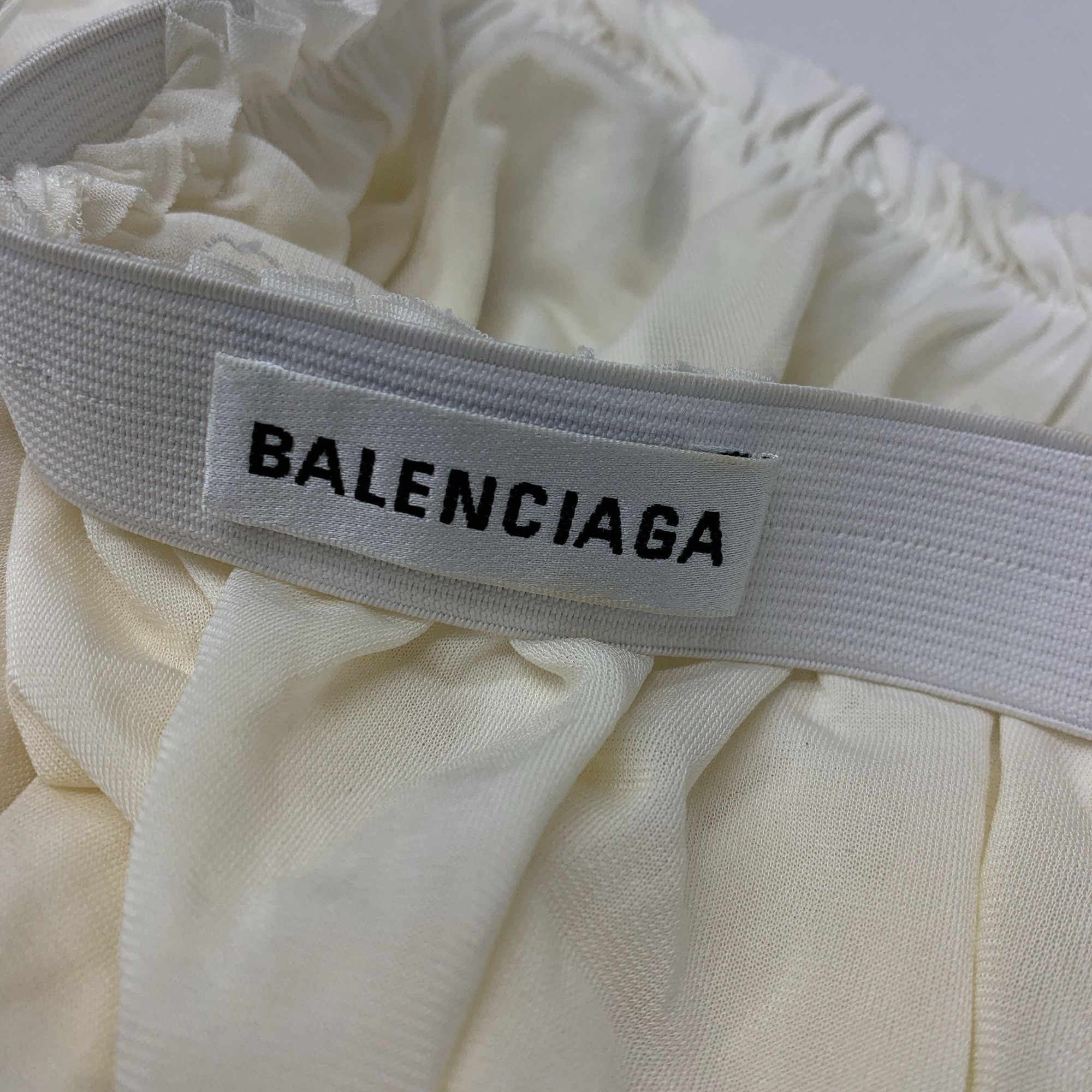 Balenciaga Balenciaga White Lace Trim Skirt Size 34 Size 24" / US 00 / IT 34 - 4 Thumbnail