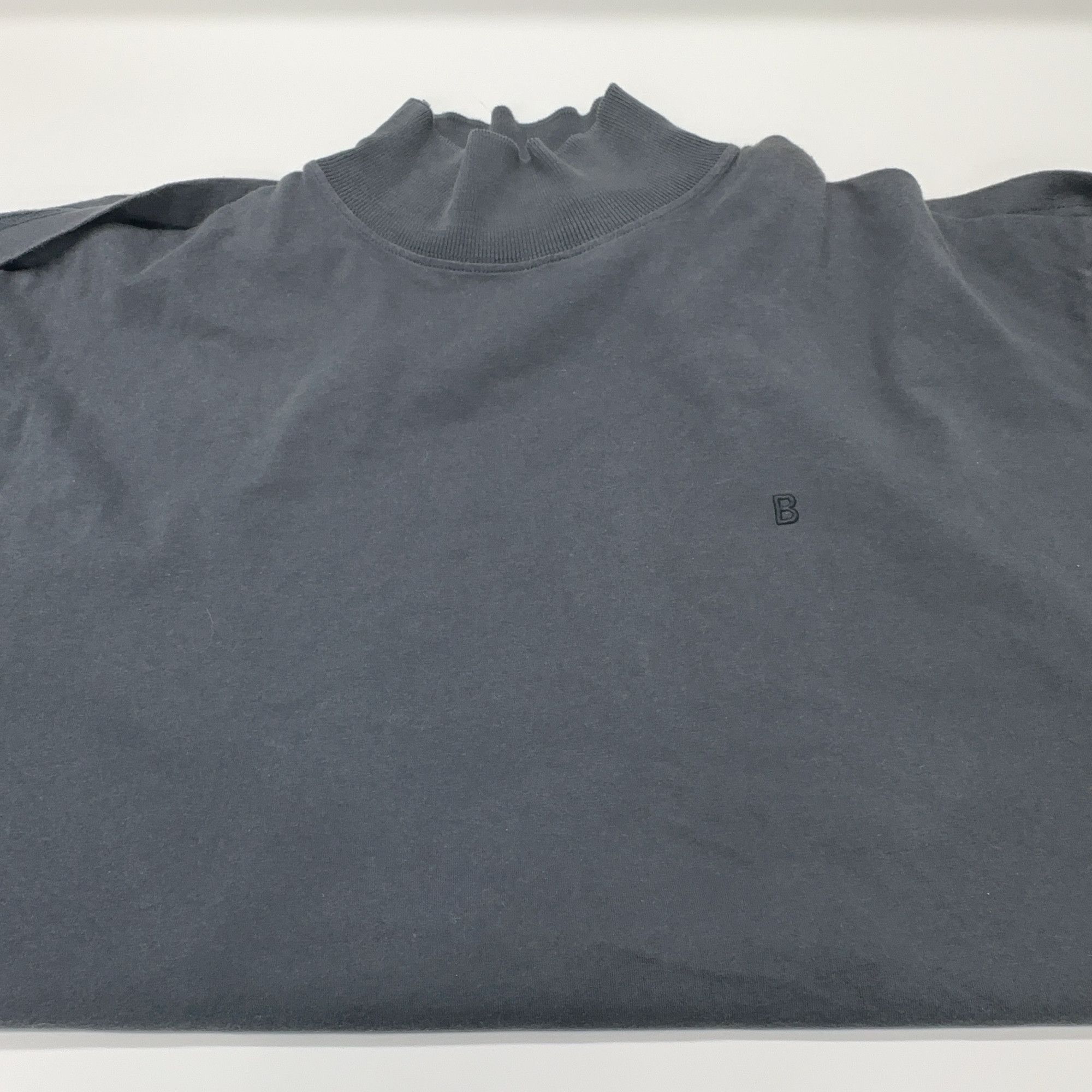 Balenciaga Balenciaga B Embroidery Mock Neck T-Shirt Size S Size US S / EU 44-46 / 1 - 9 Thumbnail