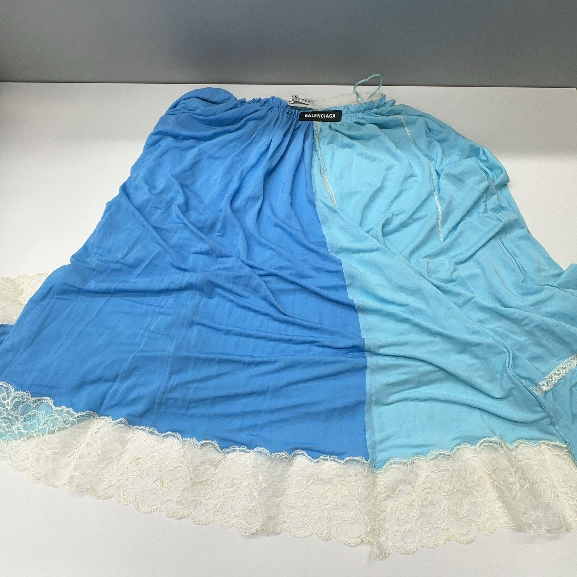 Balenciaga Balenciaga Blue Patchwork Midi Skirt Size 34 Size 24" / US 00 / IT 34 - 9 Thumbnail