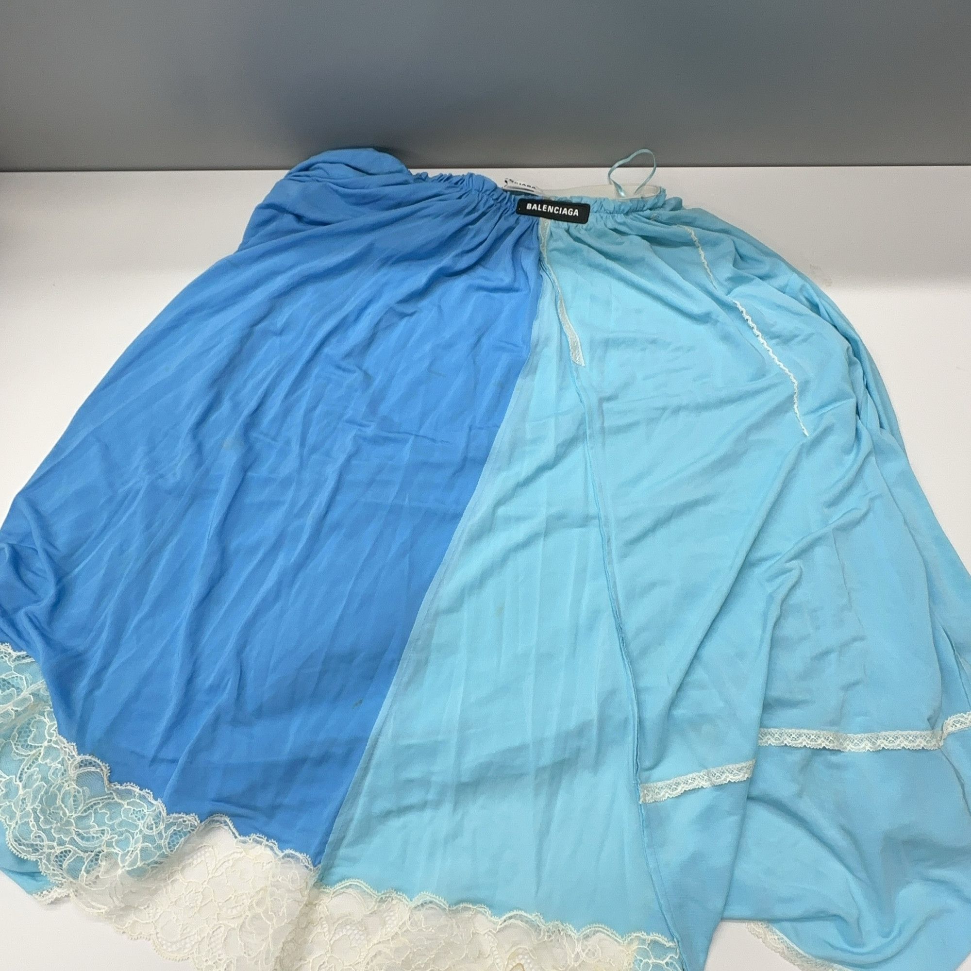 Balenciaga Balenciaga Blue Patchwork Midi Skirt Size 34 Size 24" / US 00 / IT 34 - 8 Thumbnail