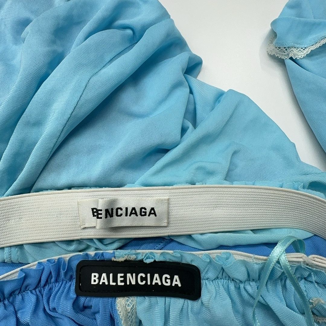 Balenciaga Balenciaga Blue Patchwork Midi Skirt Size 34 Size 24" / US 00 / IT 34 - 4 Thumbnail
