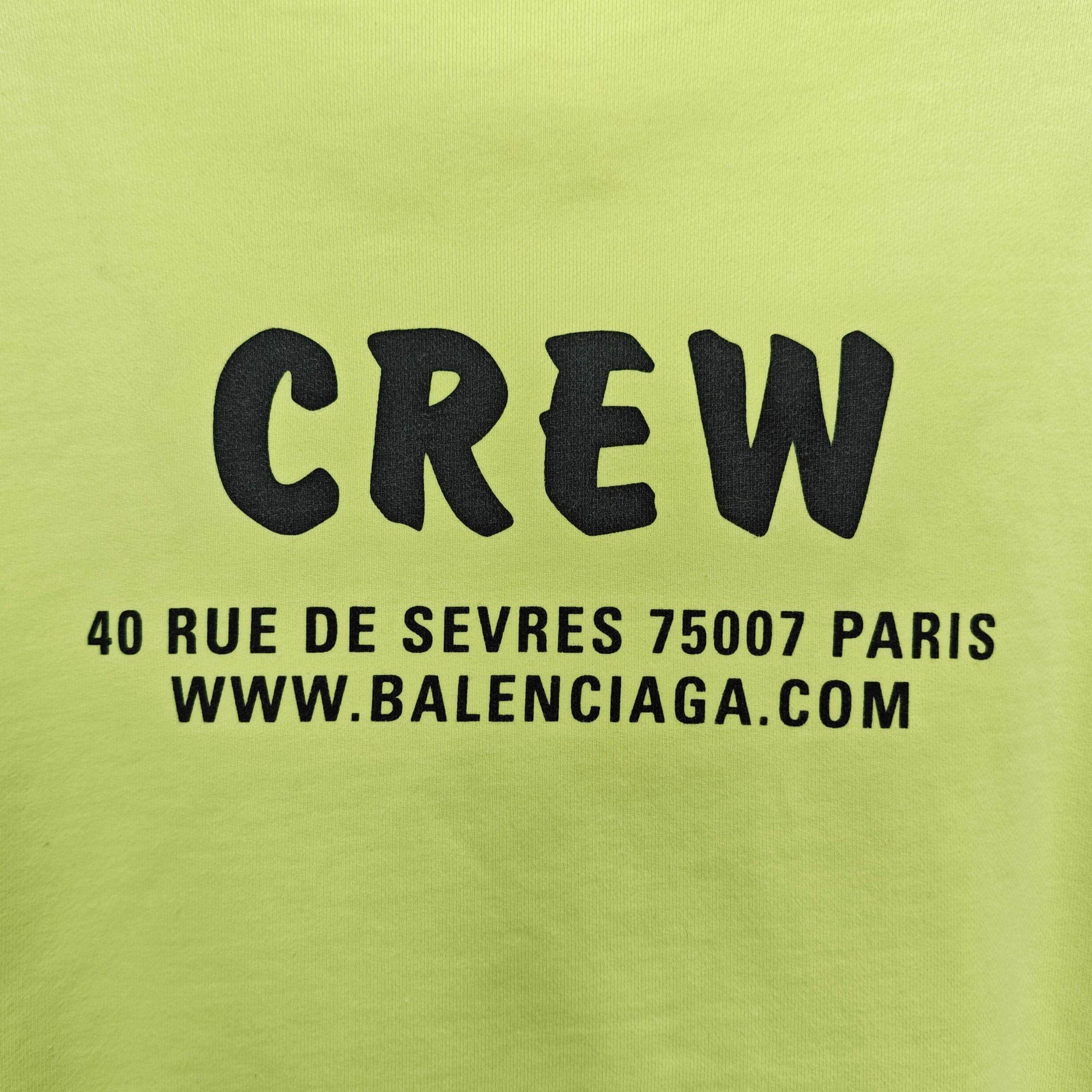 Balenciaga Balenciaga Crew Print Hoodie Size S Size US S / EU 44-46 / 1 - 6 Thumbnail