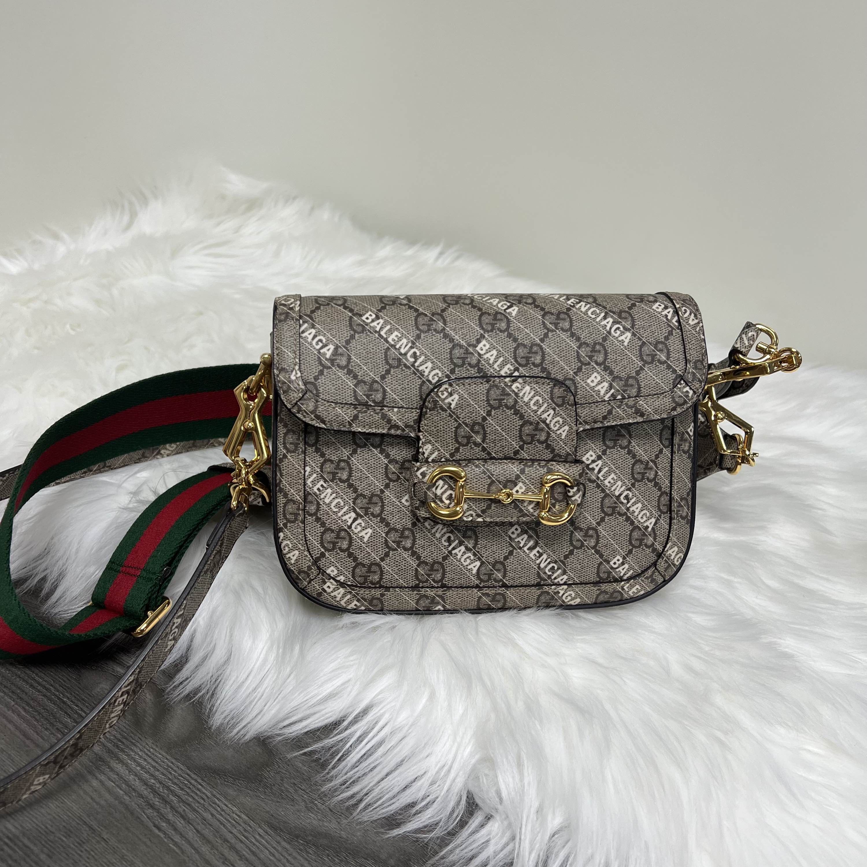 Gucci Gucci x Balenciaga Horsebit 1955 Mini Shoulder Bag Size ONE SIZE - 6 Thumbnail