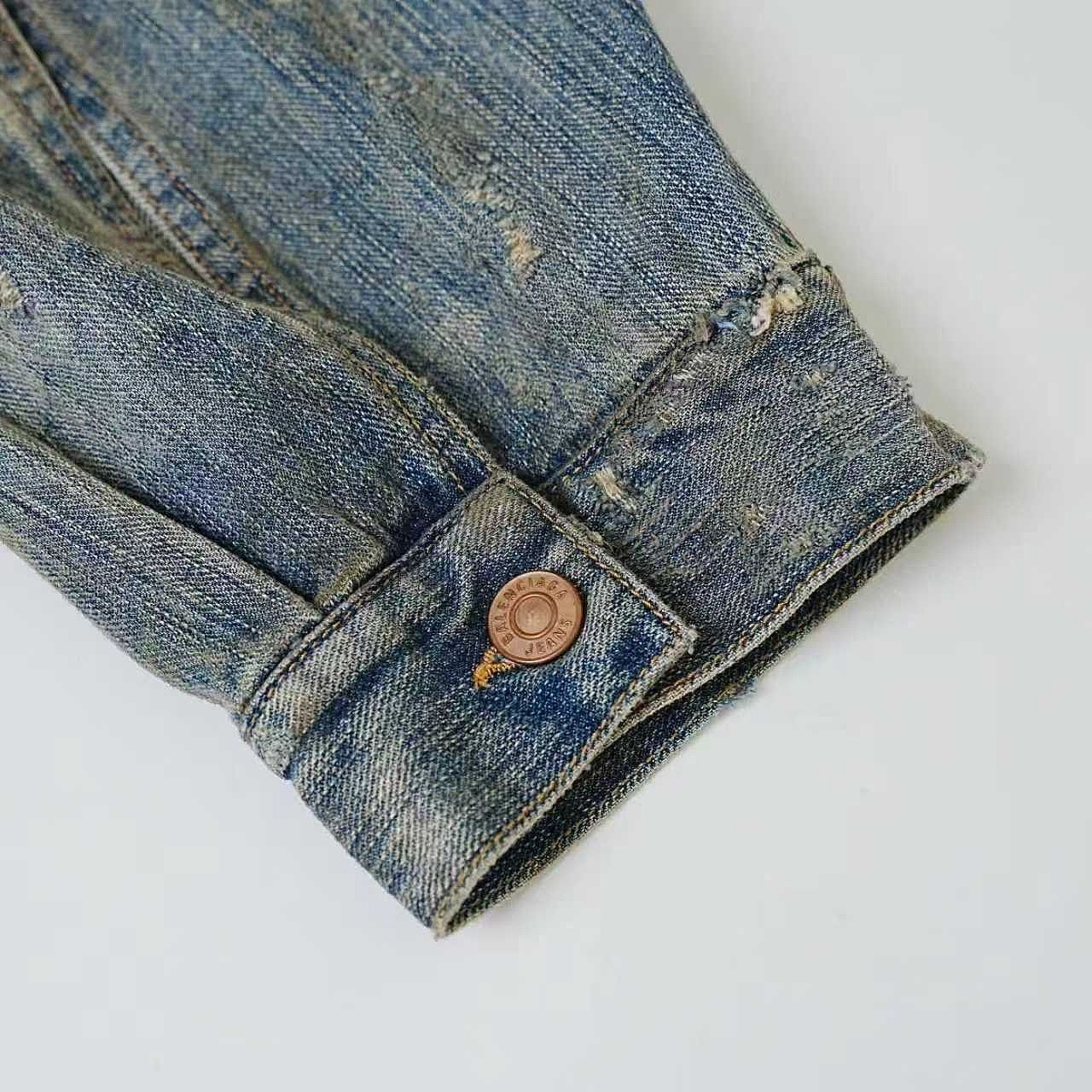 Balenciaga Balenciaga Distressed Denim Jacket Size S Size US S / EU 44-46 / 1 - 7 Thumbnail