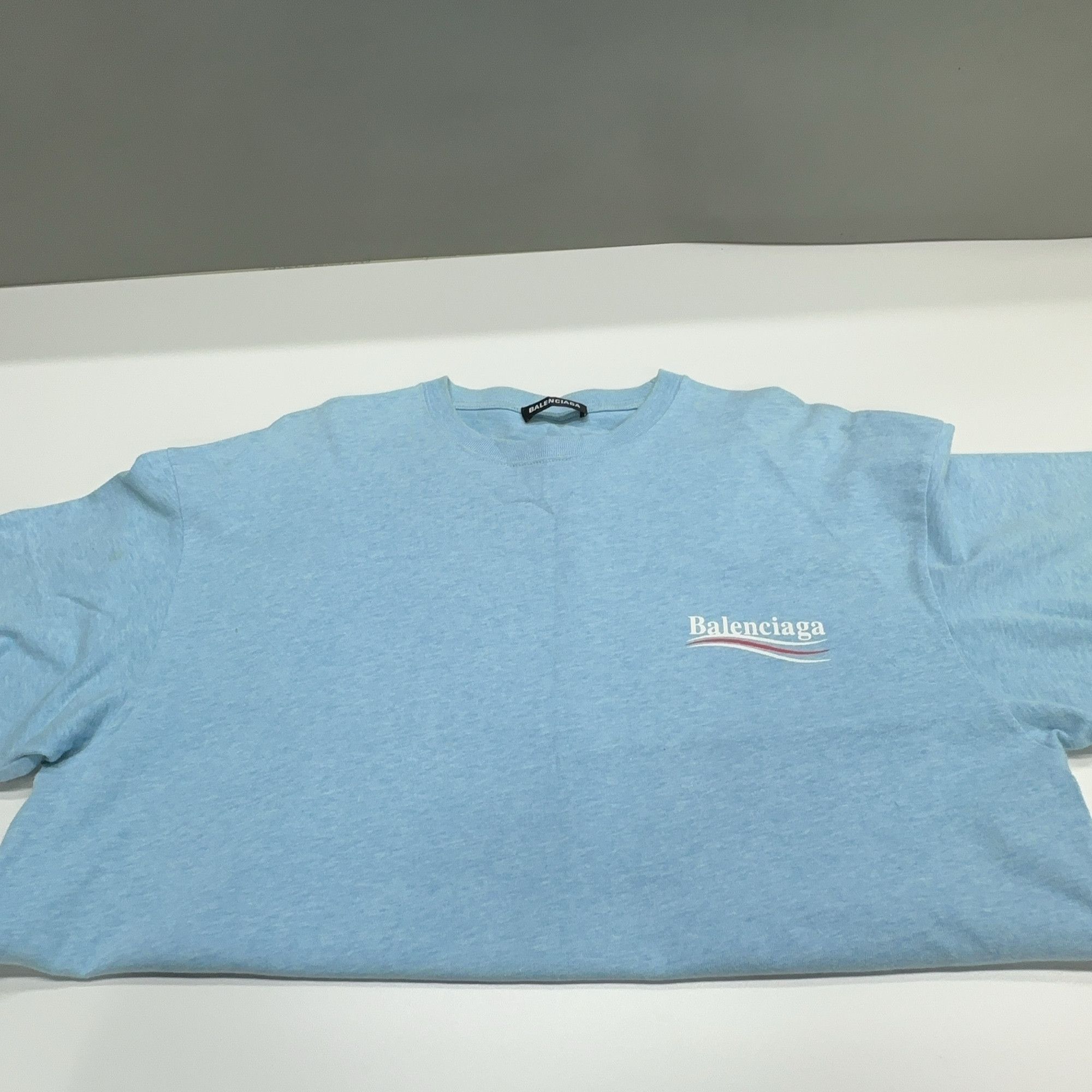 Balenciaga Balenciaga Wave Logo Print T-Shirt Size M Size US M / EU 48-50 / 2 - 6 Thumbnail