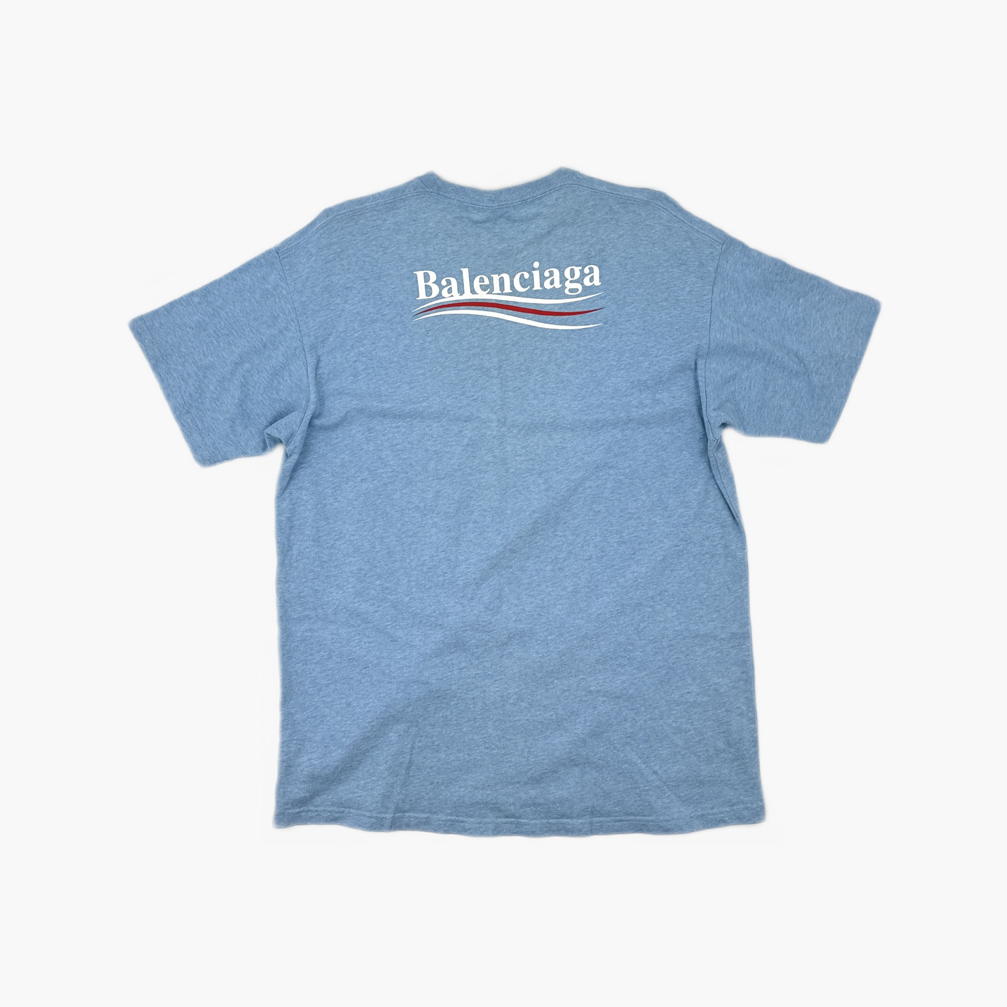Balenciaga Balenciaga Wave Logo Print T-Shirt Size M Size US M / EU 48-50 / 2 - 2 Thumbnail