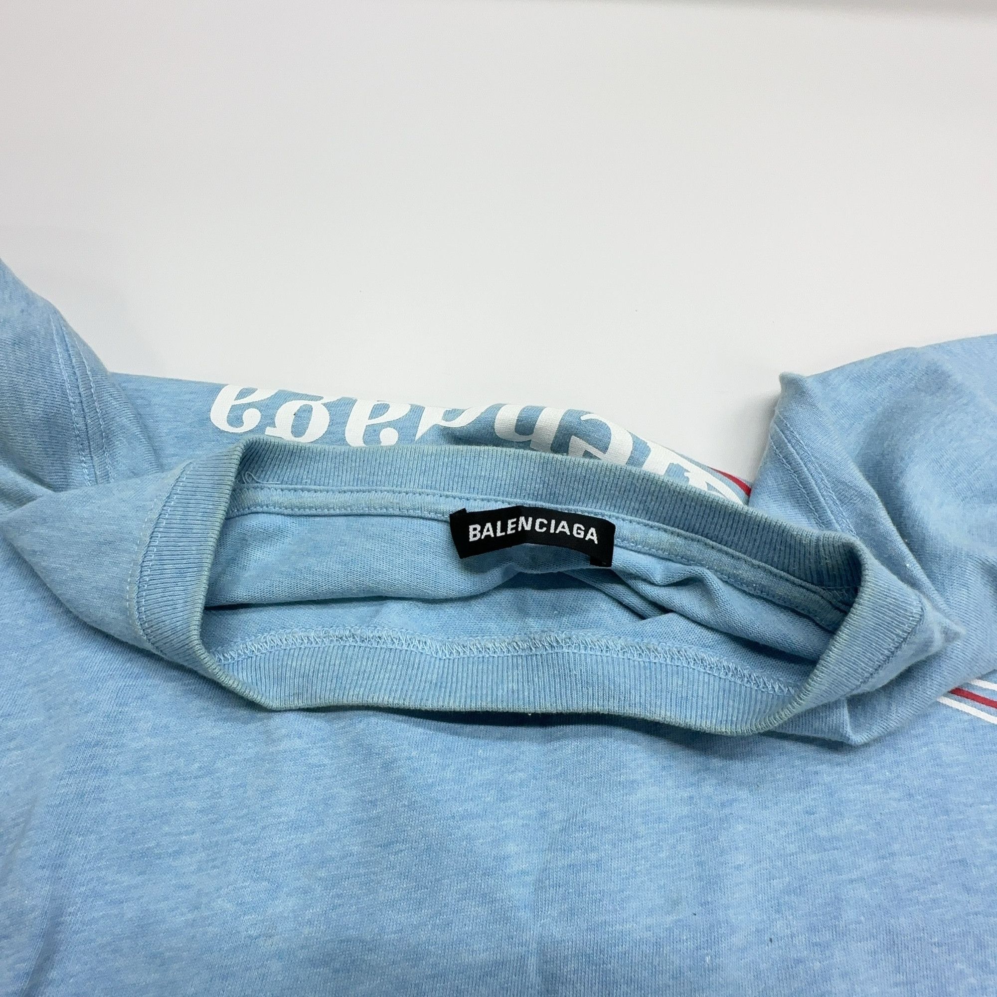 Balenciaga Balenciaga Wave Logo Print T-Shirt Size M Size US M / EU 48-50 / 2 - 5 Thumbnail