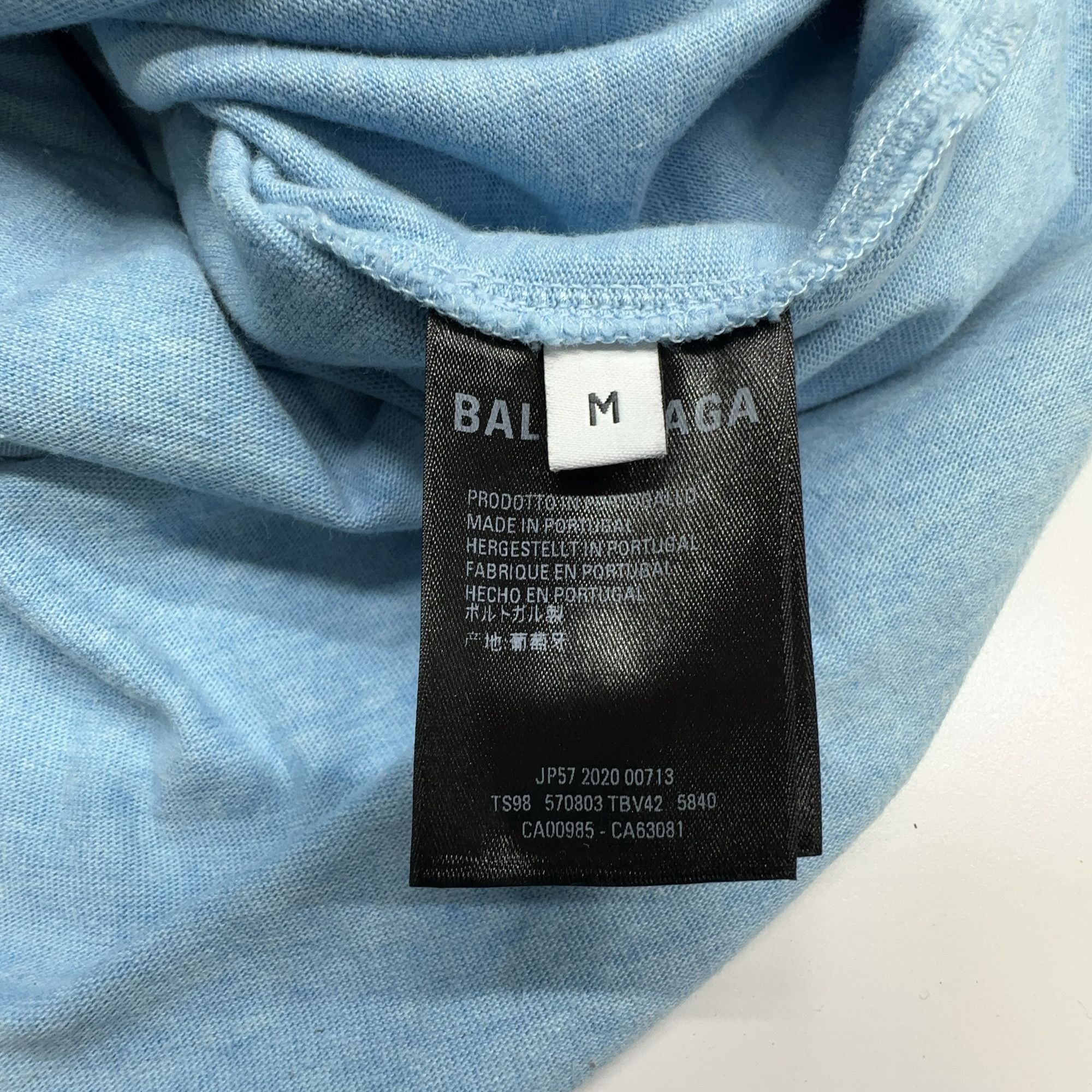 Balenciaga Balenciaga Wave Logo Print T-Shirt Size M Size US M / EU 48-50 / 2 - 3 Thumbnail