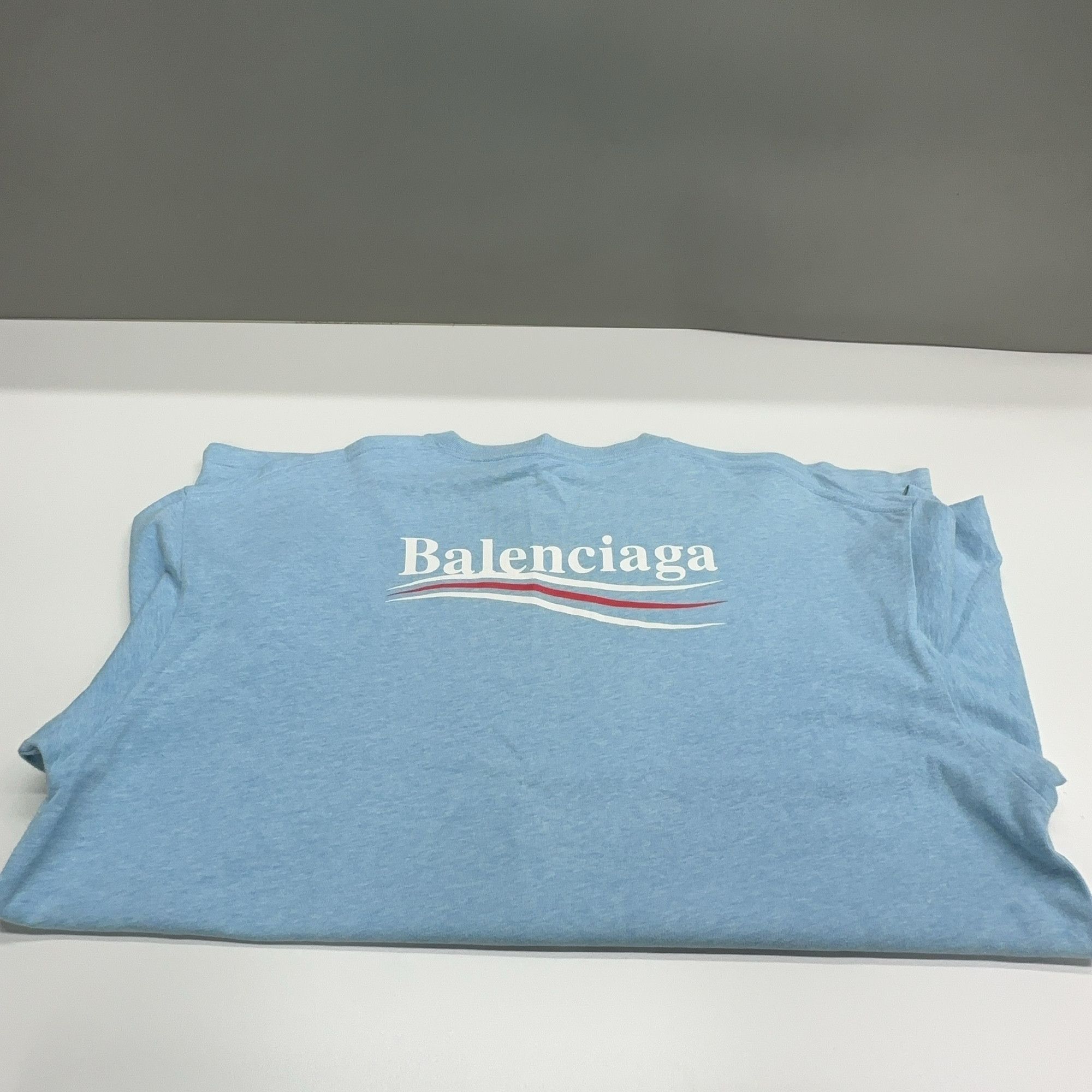 Balenciaga Balenciaga Wave Logo Print T-Shirt Size M Size US M / EU 48-50 / 2 - 11 Thumbnail