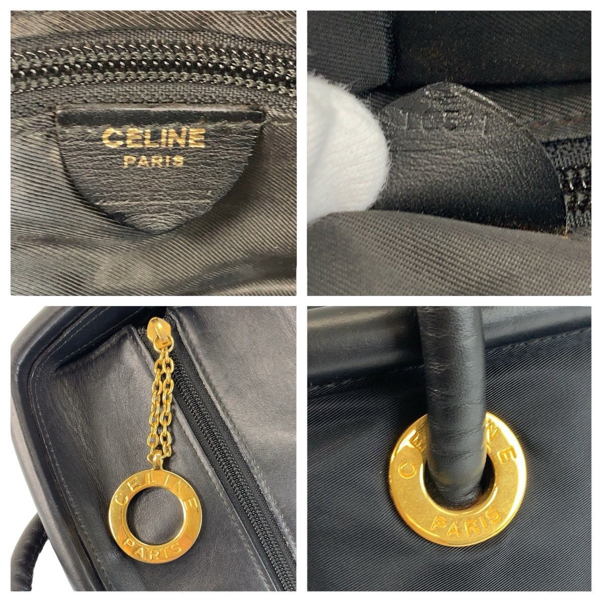 Celine Celine Celine Nylon Leather Handbag Textile Tote Bag TO5/1 DUTY FREE for USA Size ONE SIZE - 3 Thumbnail