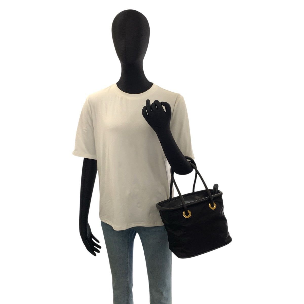 Celine Celine Celine Nylon Leather Handbag Textile Tote Bag TO5/1 DUTY FREE for USA Size ONE SIZE - 5 Thumbnail