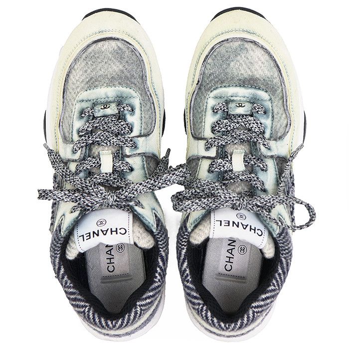 Chanel Chanel Chanel Tweed Sneakers Leather Shoes G39597 DUTY FREE for USA Size ONE SIZE - 5 Thumbnail
