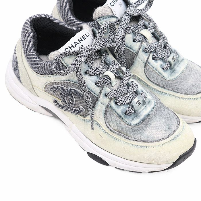 Chanel Chanel Chanel Tweed Sneakers Leather Shoes G39597 DUTY FREE for USA Size ONE SIZE - 12 Thumbnail
