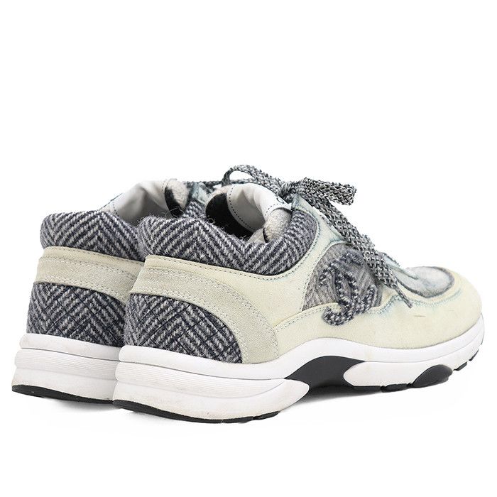 Chanel Chanel Chanel Tweed Sneakers Leather Shoes G39597 DUTY FREE for USA Size ONE SIZE - 17 Thumbnail