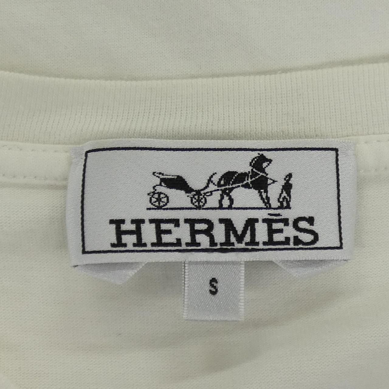 Hermes Hermes Hermes Cotton T Shirt Textile T-Shirts DUTY FREE for USA Size ONE SIZE - 4 Thumbnail