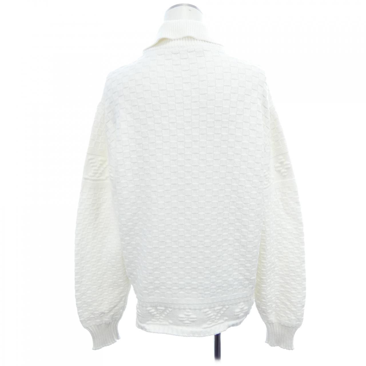 Louis Vuitton Louis Vuitton Louis Vuitton Damier Wool Blend Pullover Textile Tops HPN63WTZ8 DUTY FREE for USA Size ONE SIZE - 2 Thumbnail