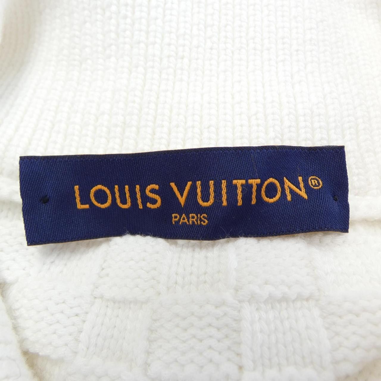 Louis Vuitton Louis Vuitton Louis Vuitton Damier Wool Blend Pullover Textile Tops HPN63WTZ8 DUTY FREE for USA Size ONE SIZE - 4 Thumbnail