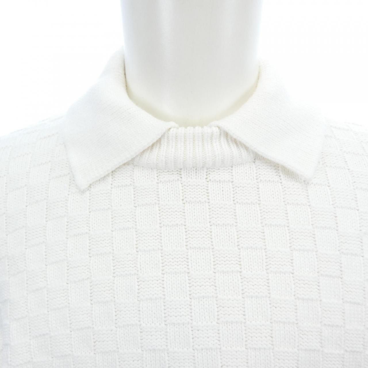 Louis Vuitton Louis Vuitton Louis Vuitton Damier Wool Blend Pullover Textile Tops HPN63WTZ8 DUTY FREE for USA Size ONE SIZE - 5 Thumbnail