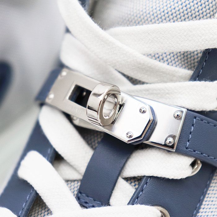 Hermes Hermes Hermes Daydream Leather Canvas Sneakers Leather Shoes DUTY FREE for USA Size ONE SIZE - 2 Thumbnail