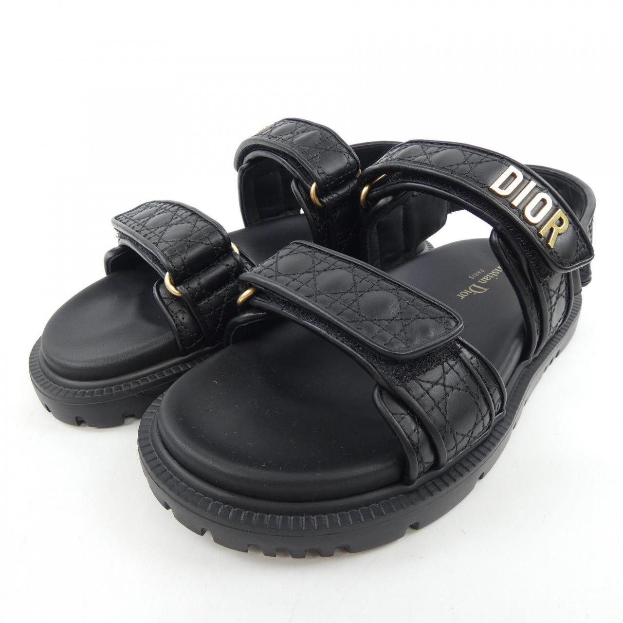 Dior Dior Christian Dior DIORACT Calfskin Sandals Leather Shoes KCO005CQC DUTY FREE for USA Size ONE SIZE - 3 Thumbnail