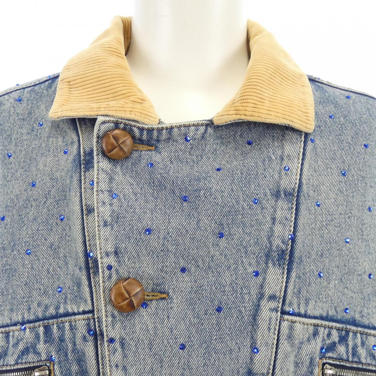 Gucci Gucci Gucci Denim Jacket Textile Outerwear 554977-XDAEI DUTY FREE for USA Size ONE SIZE - 5 Thumbnail