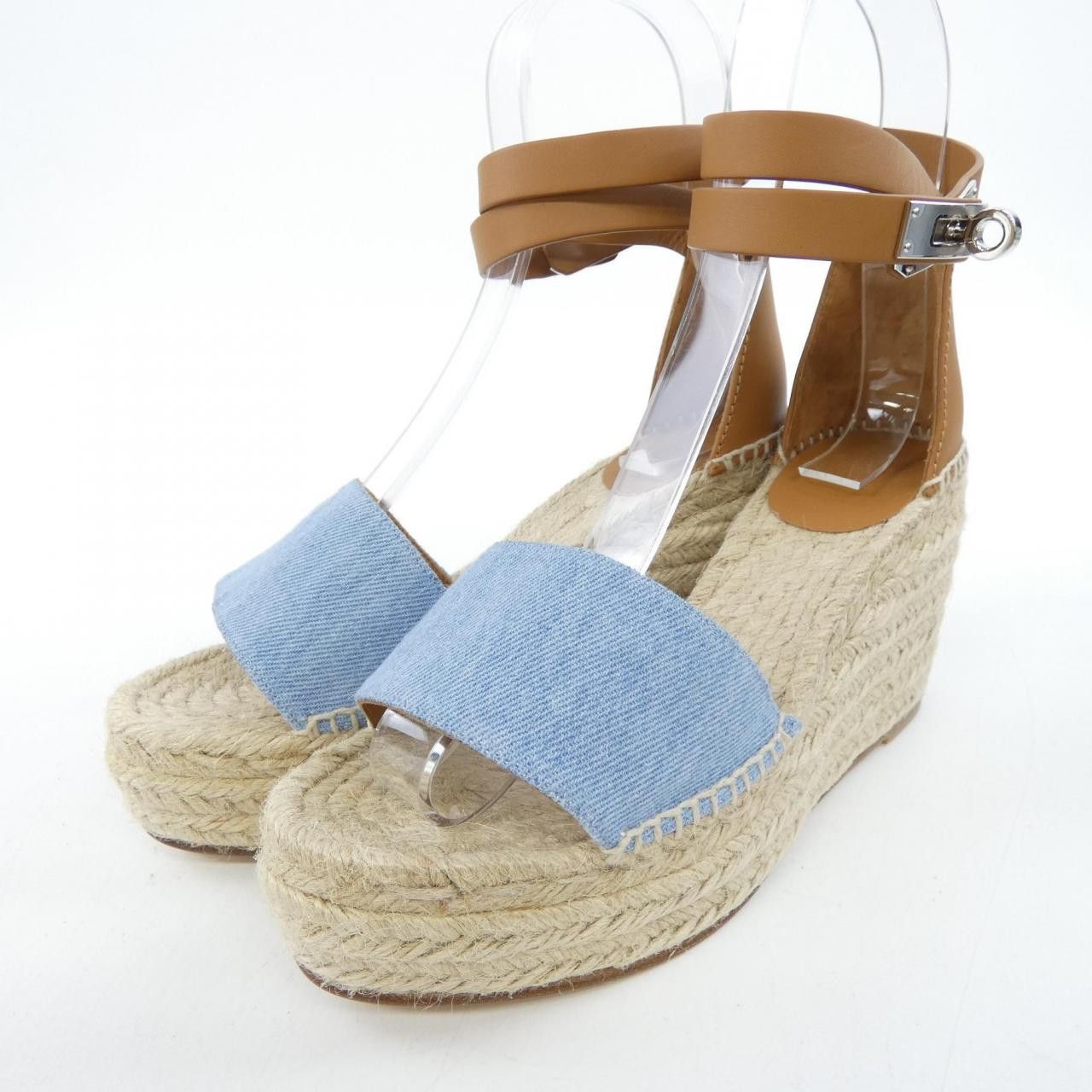 Hermes Hermes Hermes Tipoli Kelly Buckle Calf Sandals Leather Shoes DUTY FREE for USA Size ONE SIZE - 3 Thumbnail