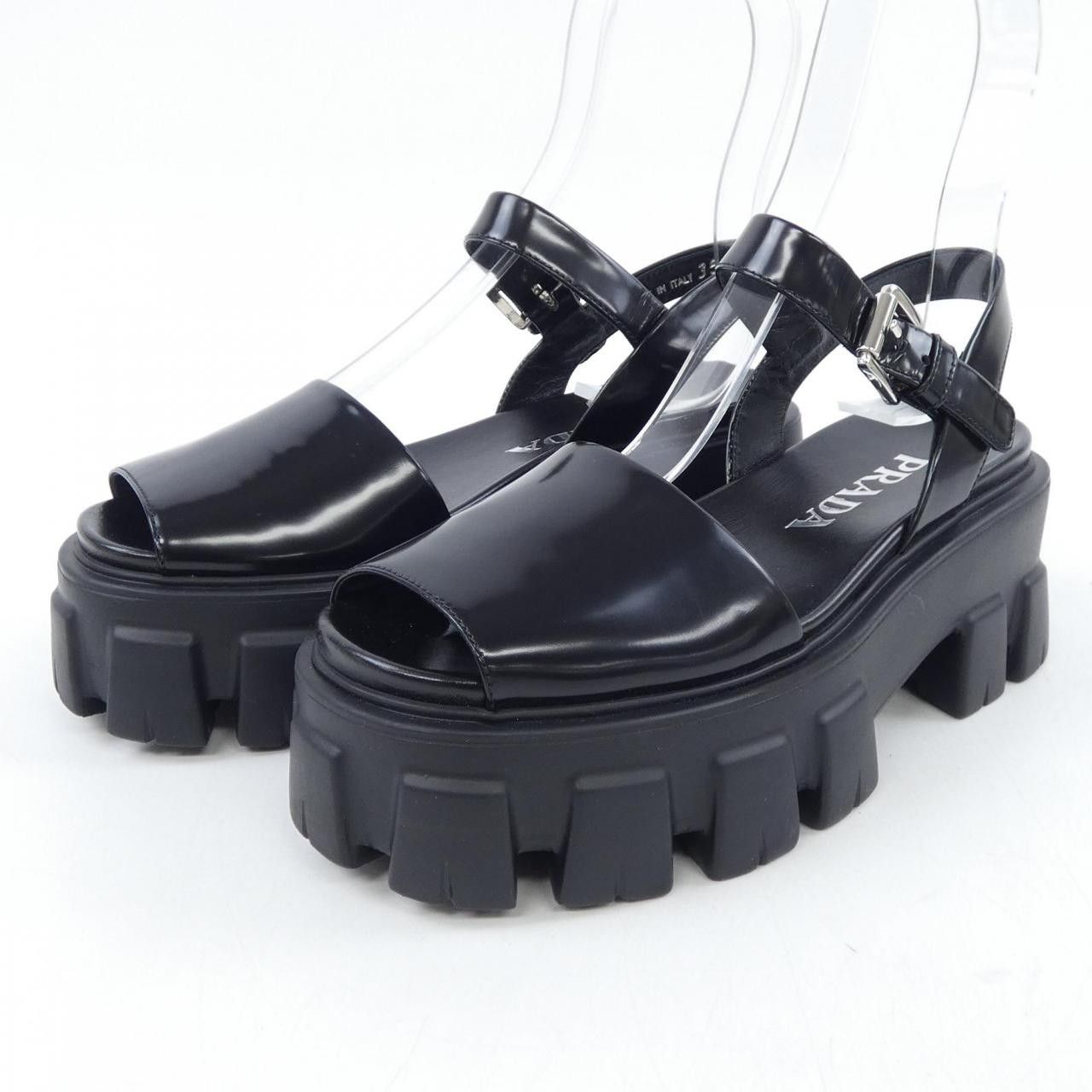 Prada Prada Prada Monolith Sandals Leather Shoes 1X526M DUTY FREE for USA Size ONE SIZE - 3 Thumbnail
