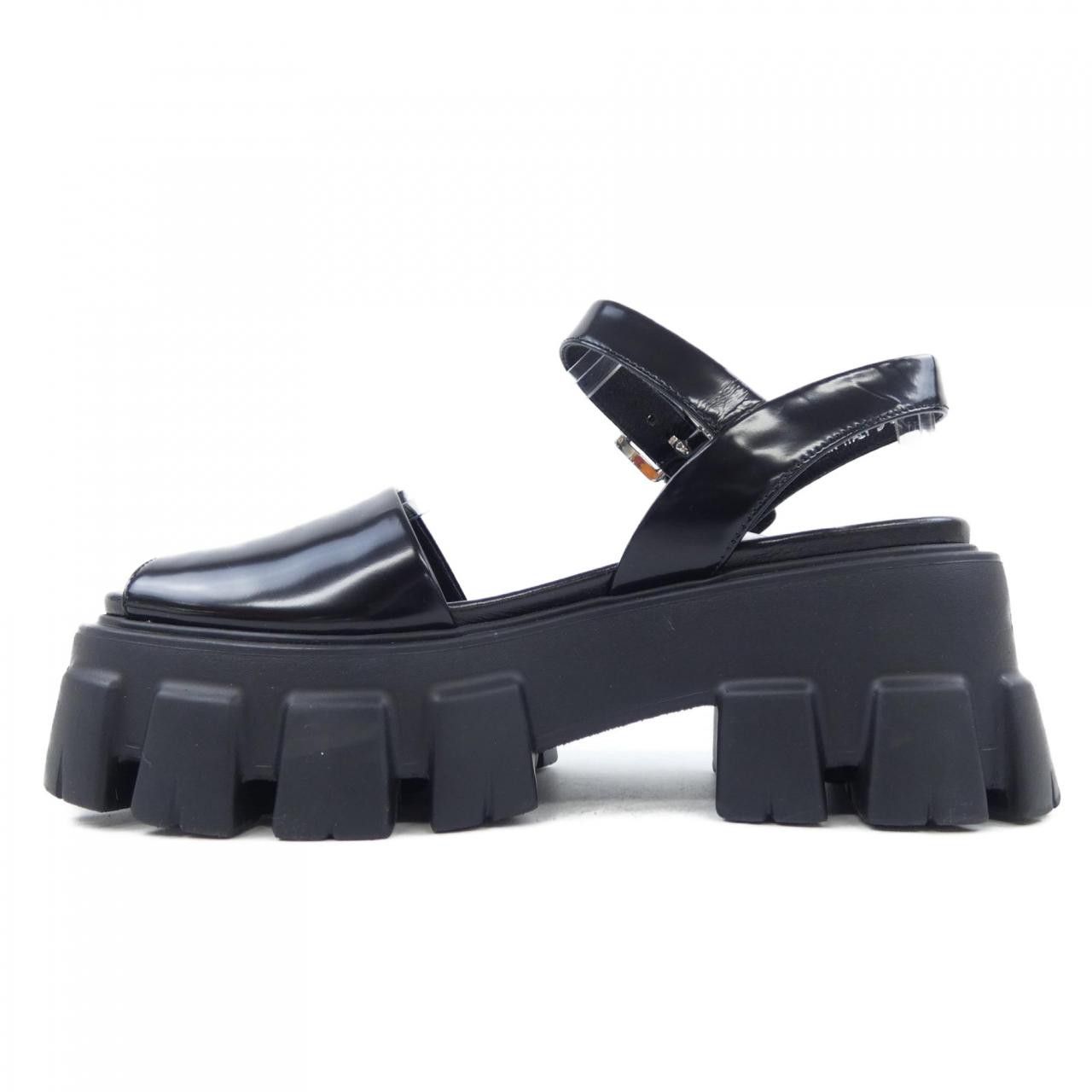 Prada Prada Prada Monolith Sandals Leather Shoes 1X526M DUTY FREE for USA Size ONE SIZE - 2 Thumbnail