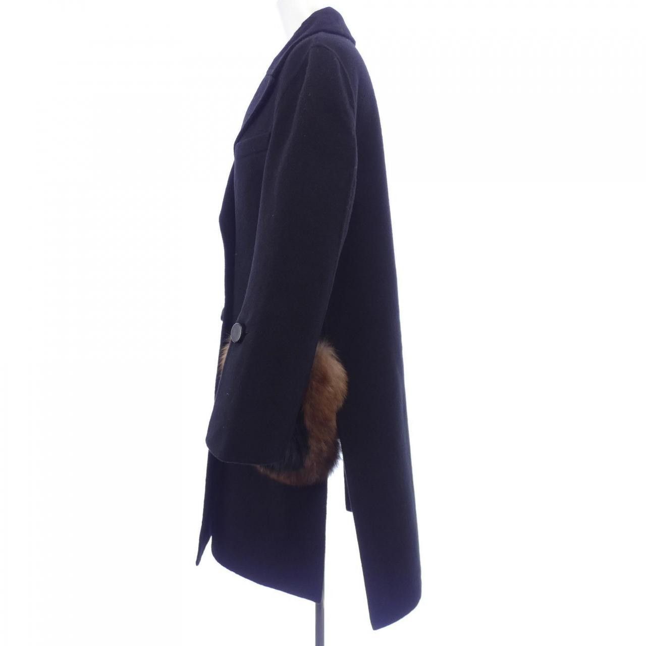 Fendi Fendi Fendi Wool Coat Textile Outerwear FF8521A5G0 DUTY FREE for USA Size ONE SIZE - 7 Thumbnail