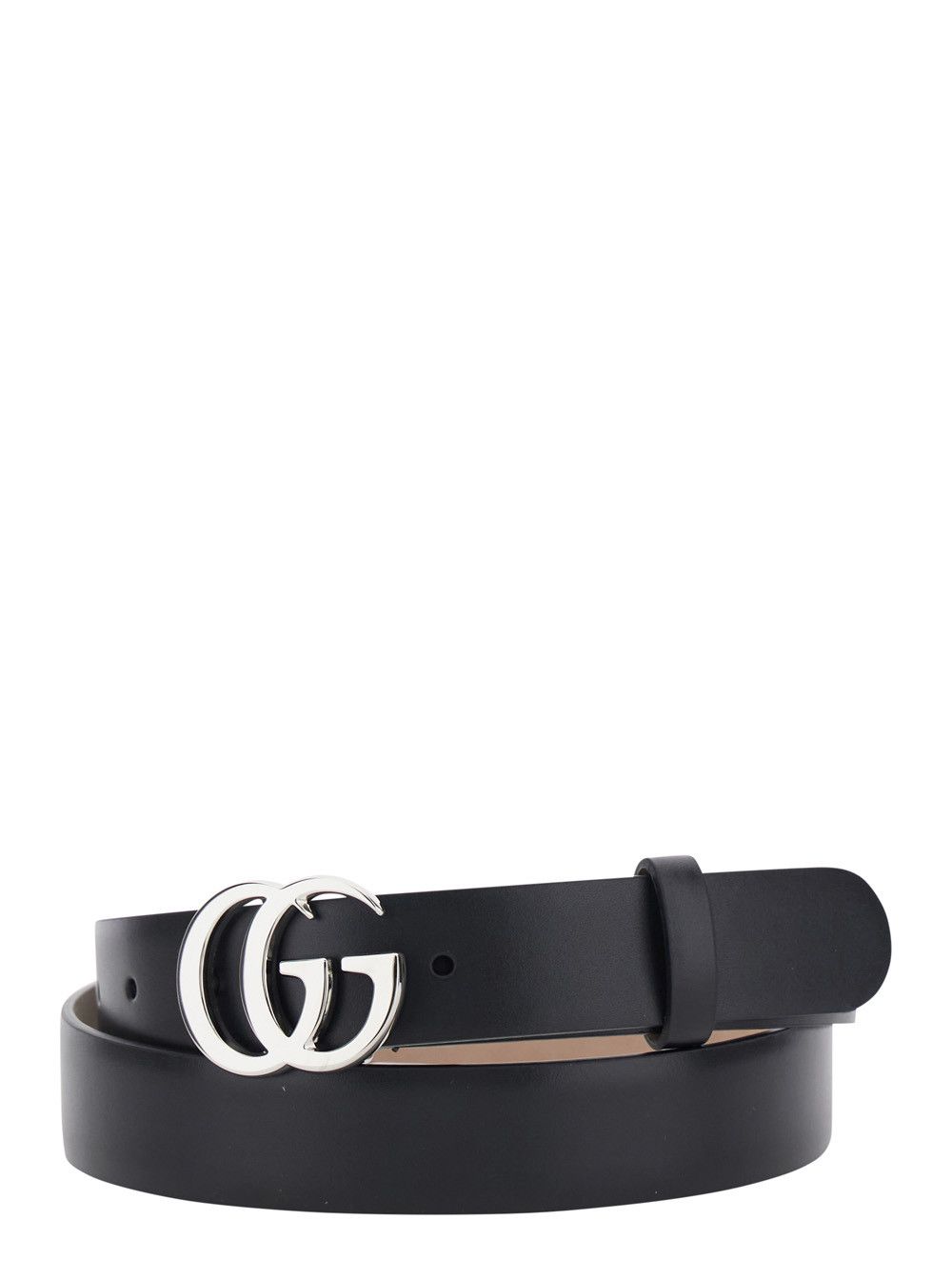 Gucci 'GG Running' Black Belt with GG Plate Clasp and Loops in Leather for Men Size ONE SIZE - 2 Thumbnail