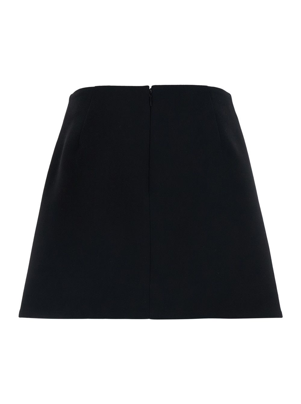 Gucci Black Wool Crepe Double G Button Mini Skirt for Women Size 28" / US 6 / IT 42 - 2 Thumbnail